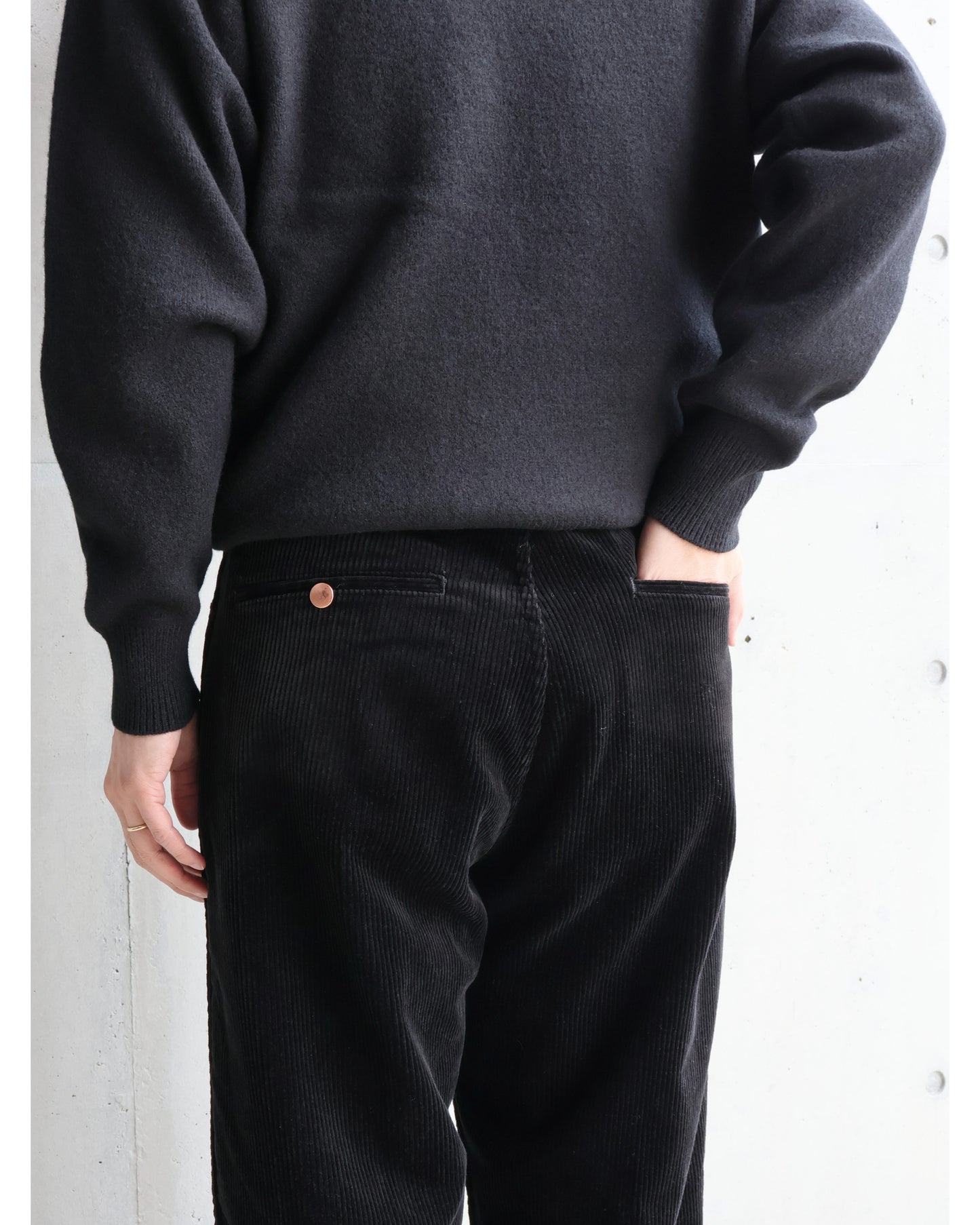 コーデュロイ ワークパンツ BLACK
