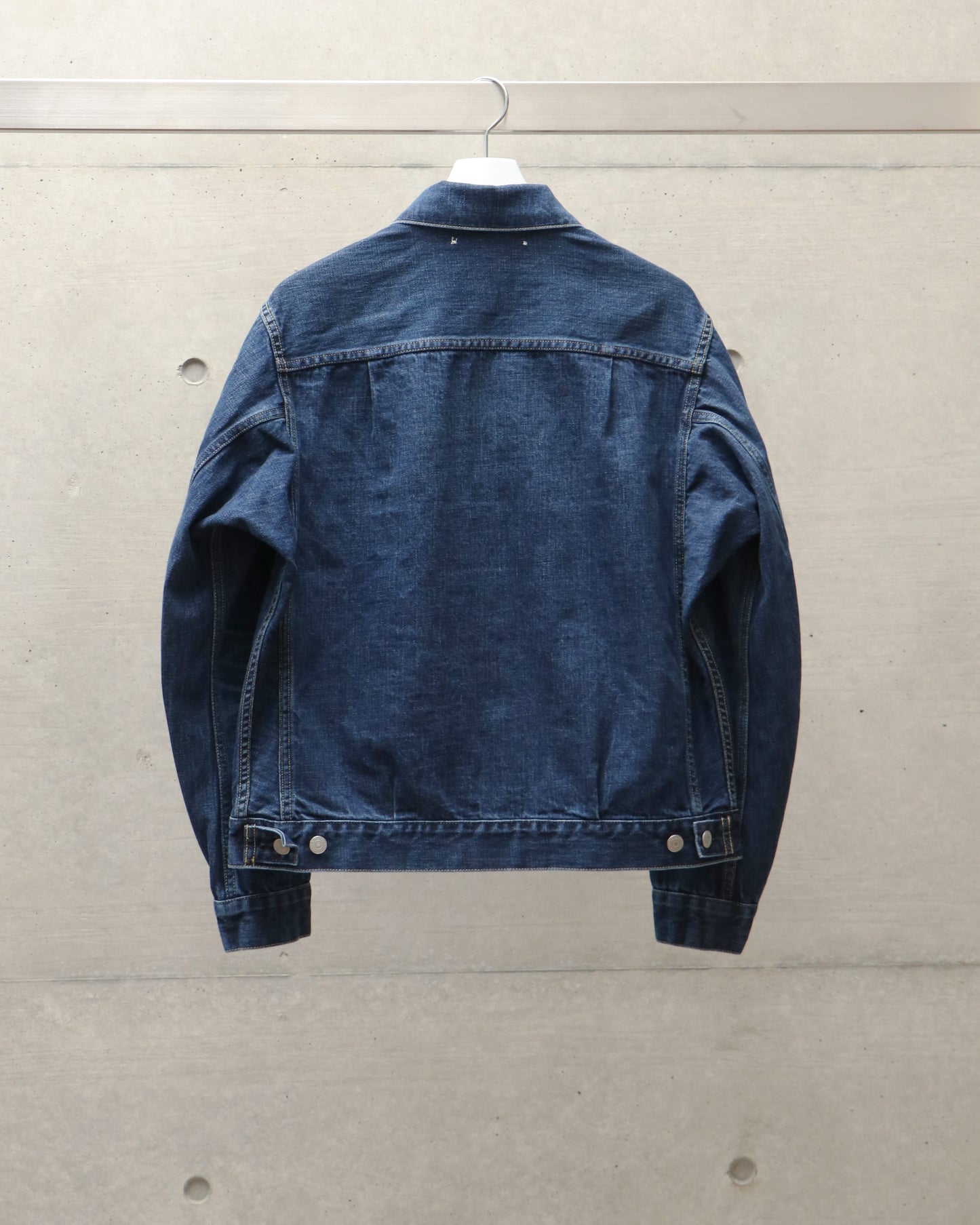 Selvedge Denim Used Wash Trucker Jacket-2 INDIGO