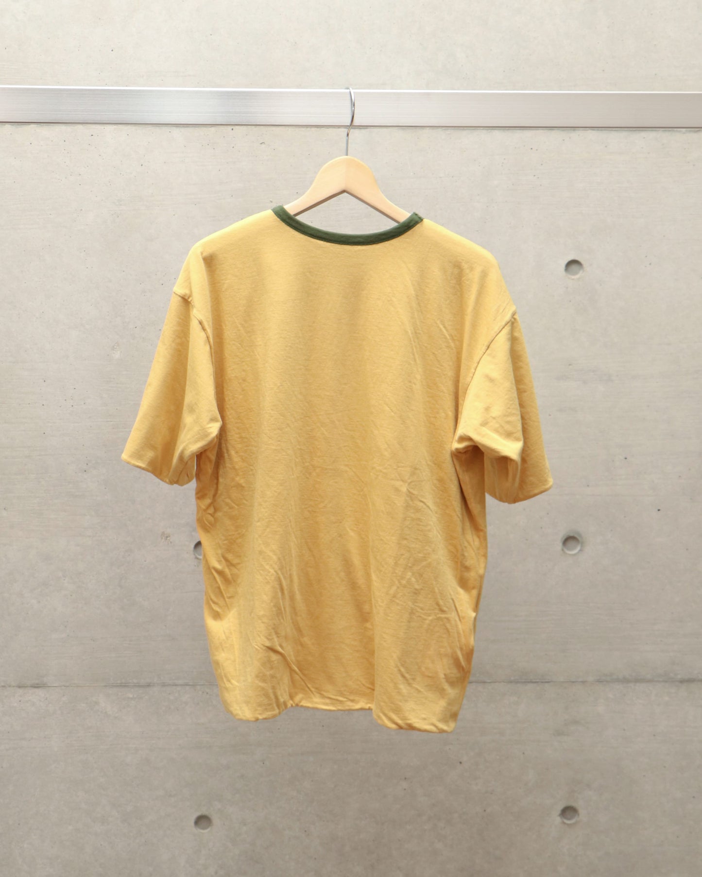 スビンコットン 30/-天竺 リバーシブル半袖Tシャツ GREEN×YELLOW