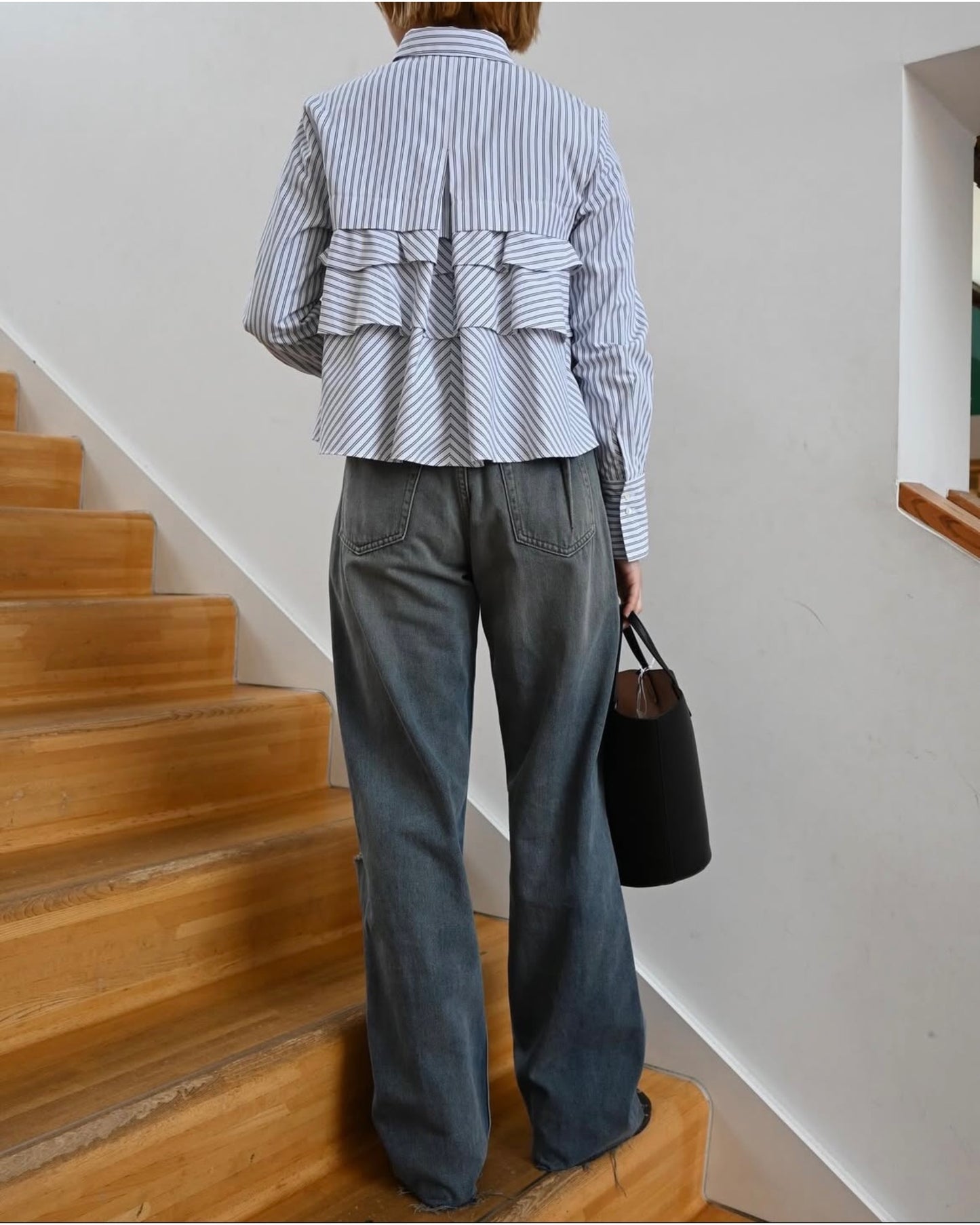 layered raffle blouse