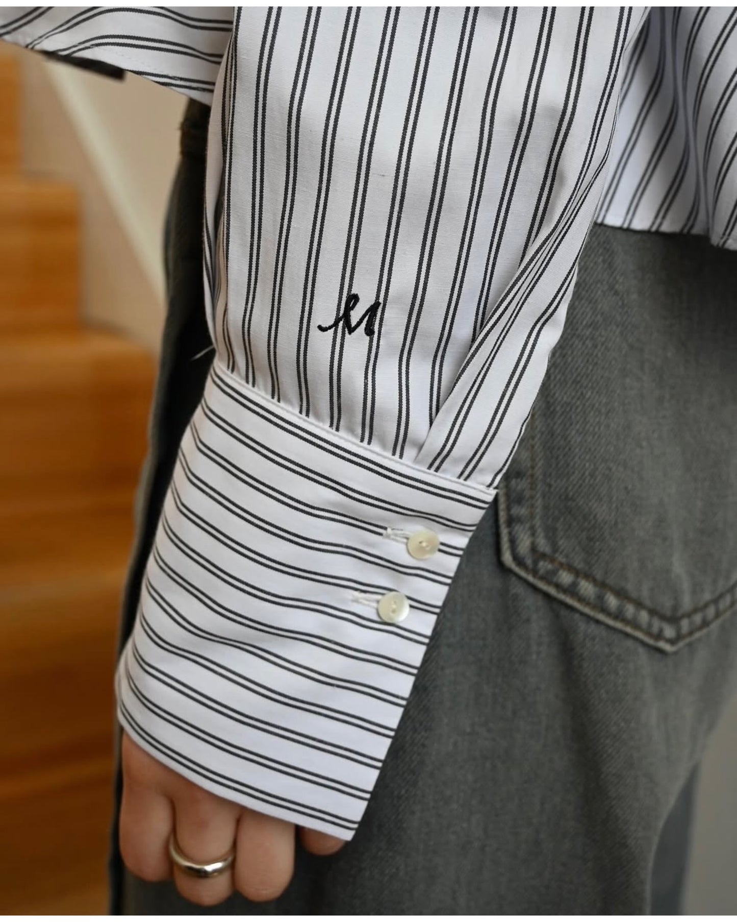 layered raffle blouse