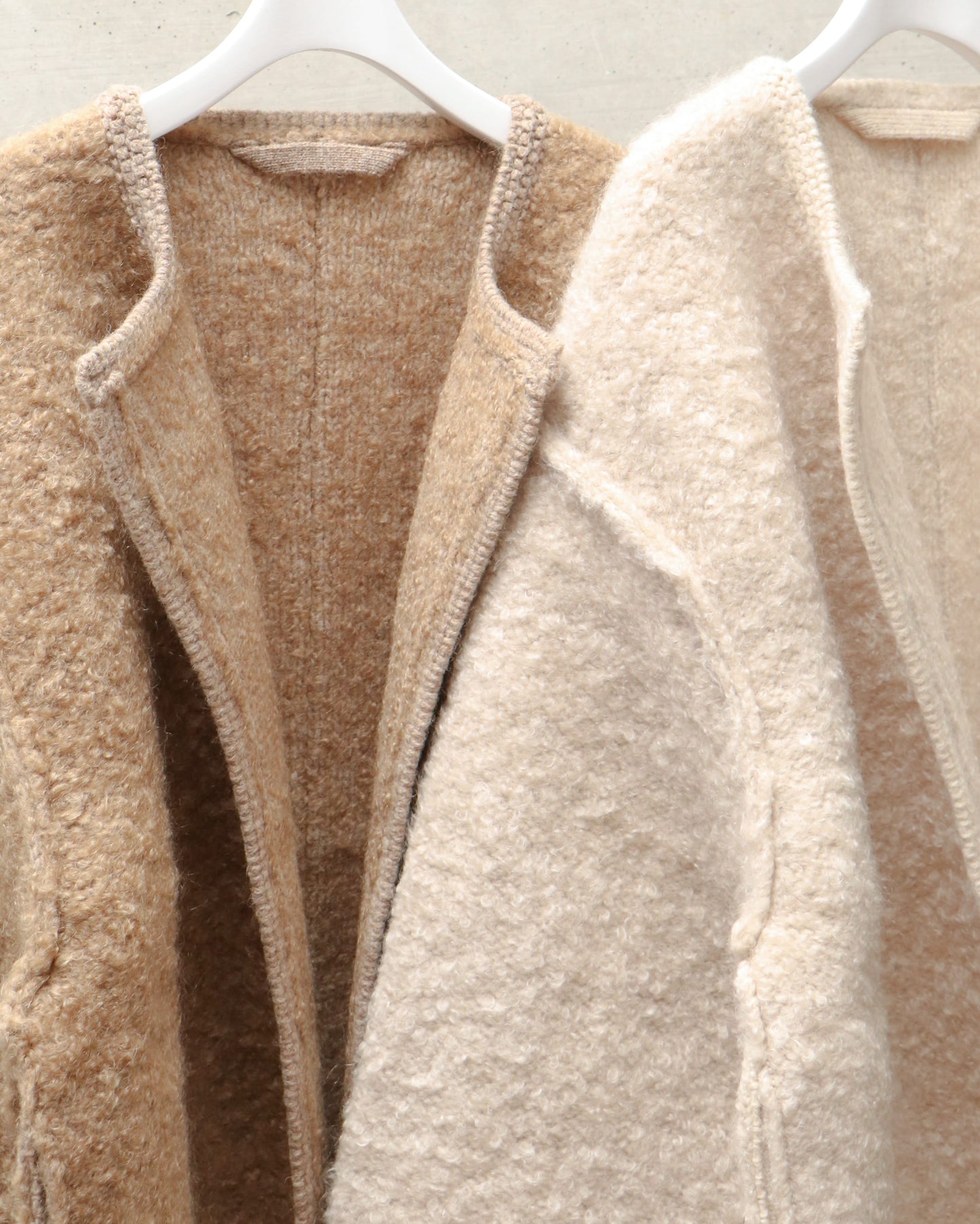 mohair & shetland wool jumbo loop knit jacket
