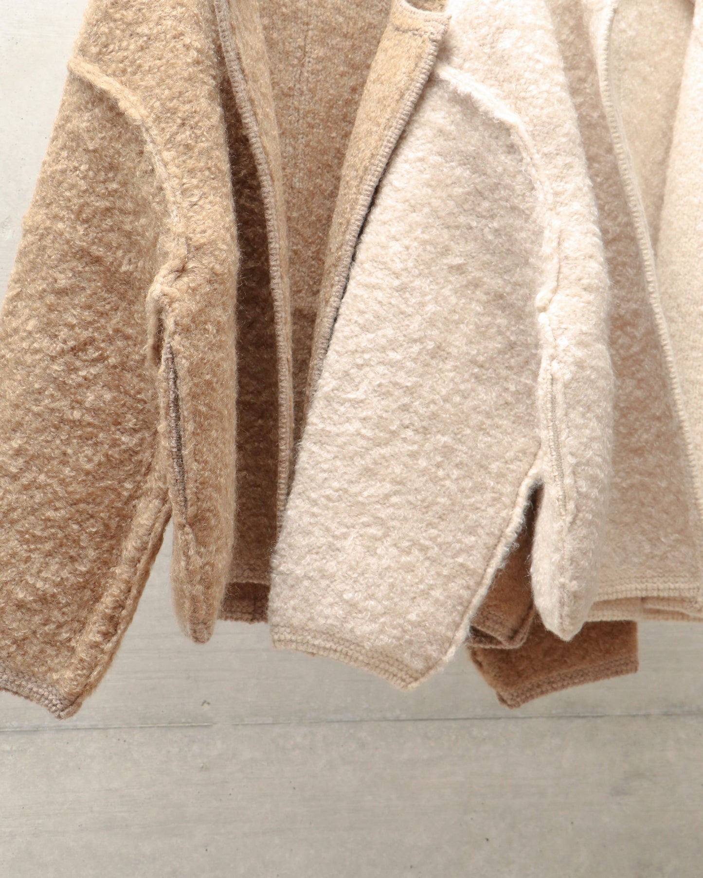 mohair & shetland wool jumbo loop knit jacket
