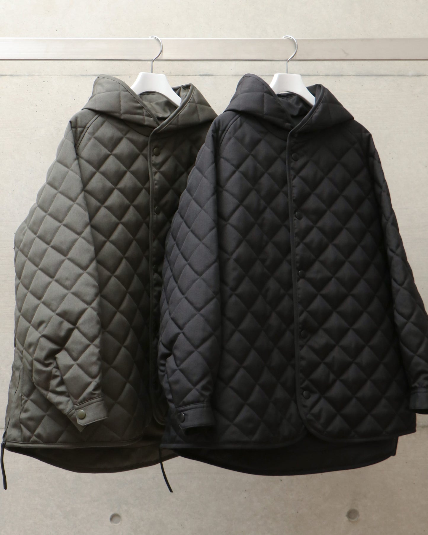 HOODED QUILTING COAT