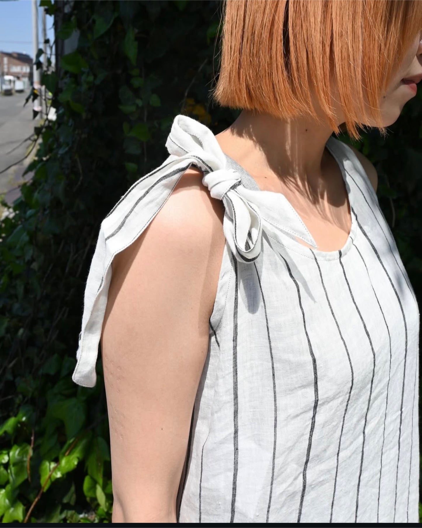 khadi linen sleeveless dress