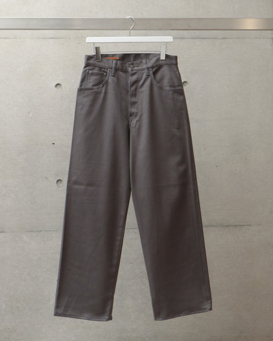 Stretch Cotton Drill Wide Leg Jeans SLATEGRAY