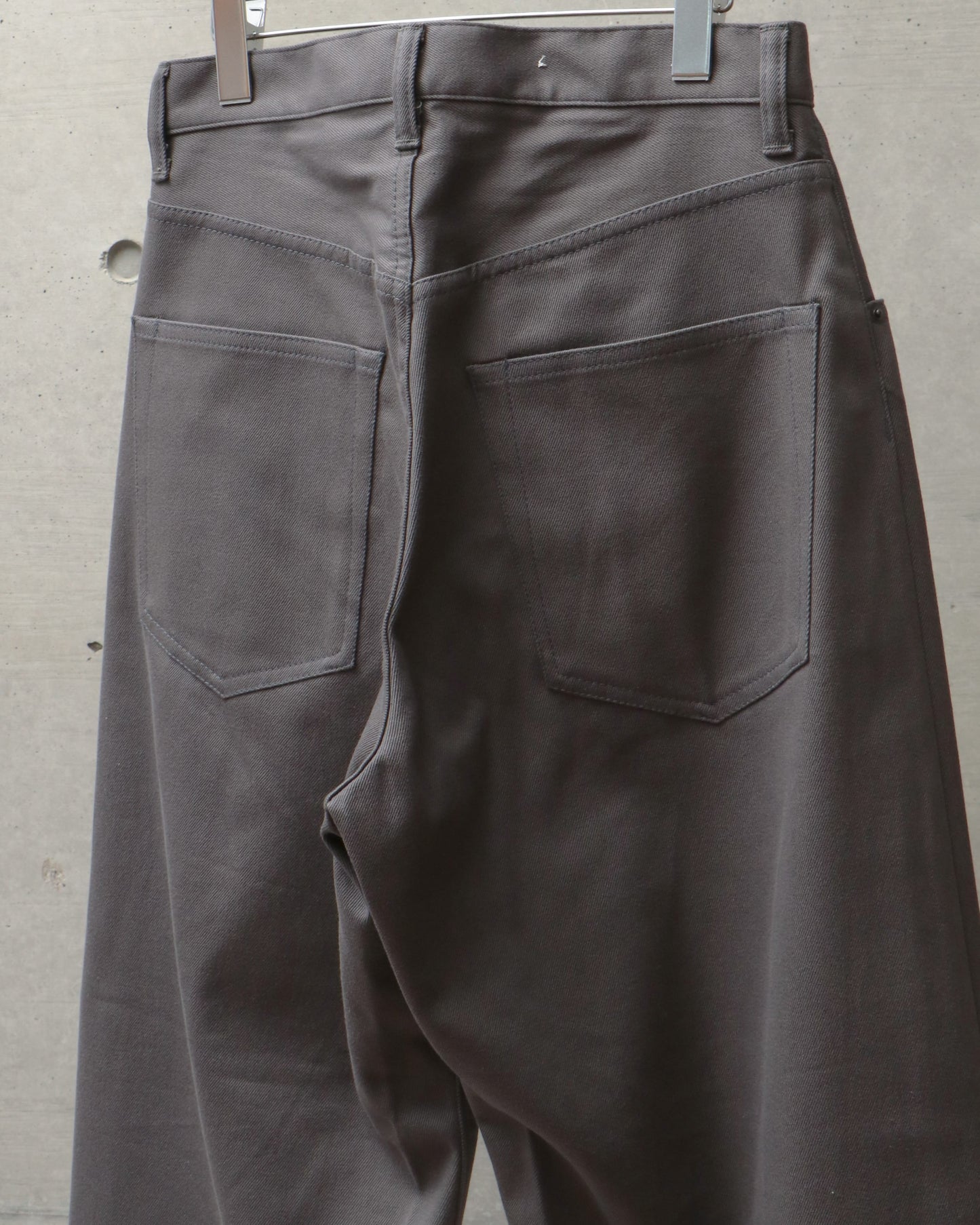 Stretch Cotton Drill Wide Leg Jeans SLATEGRAY