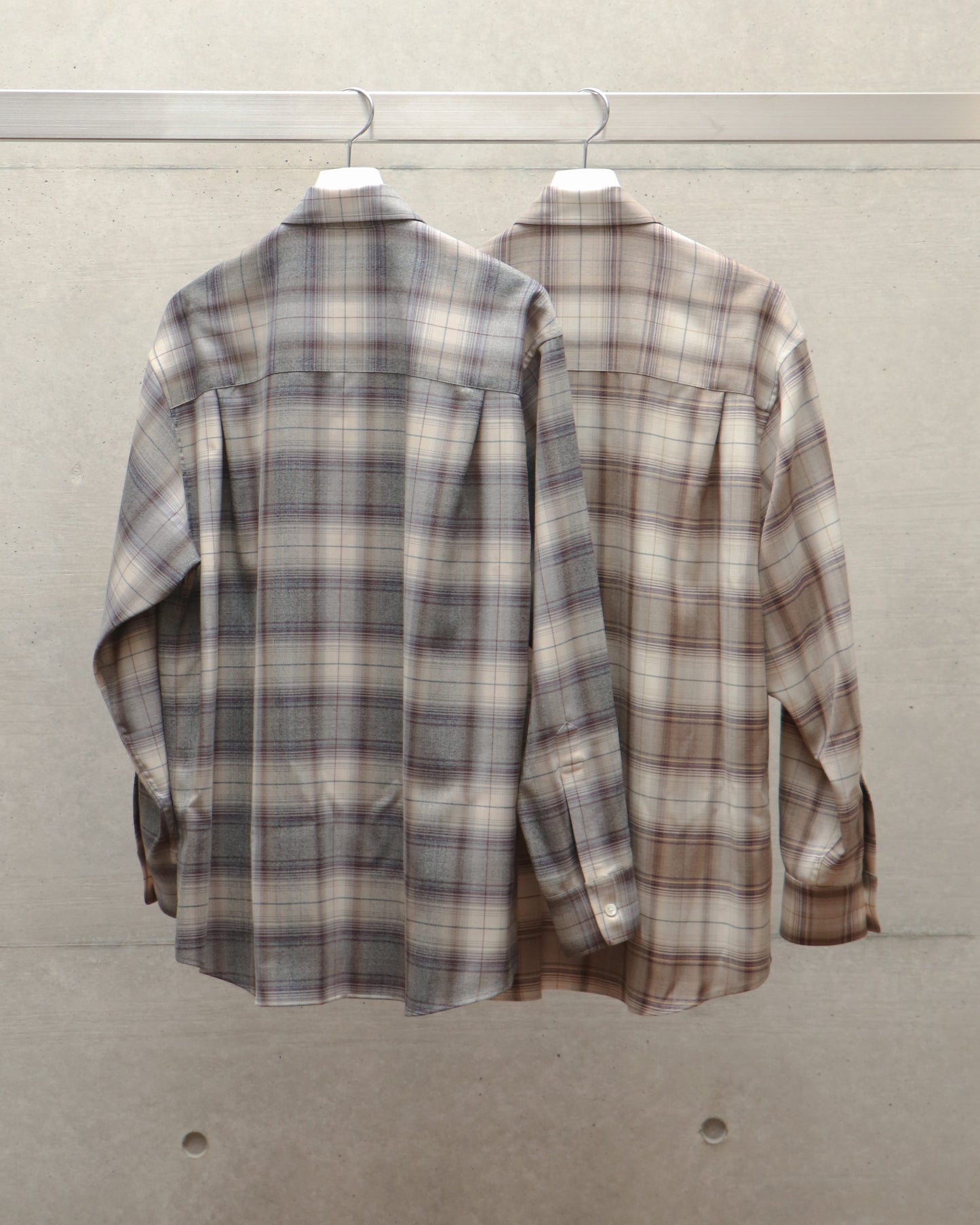 SUPER LIGHT WOOL CHECK SHIRT