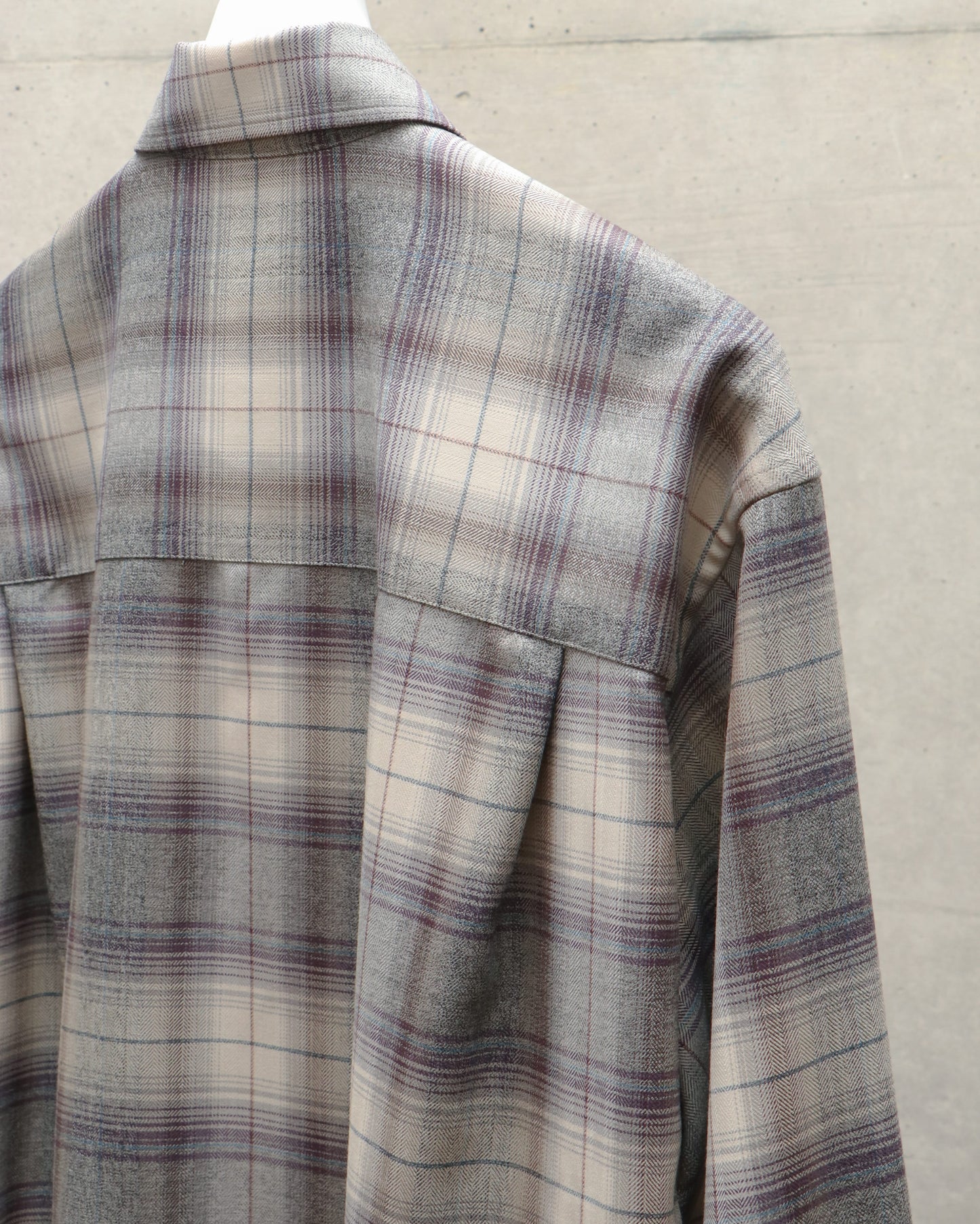 SUPER LIGHT WOOL CHECK SHIRT