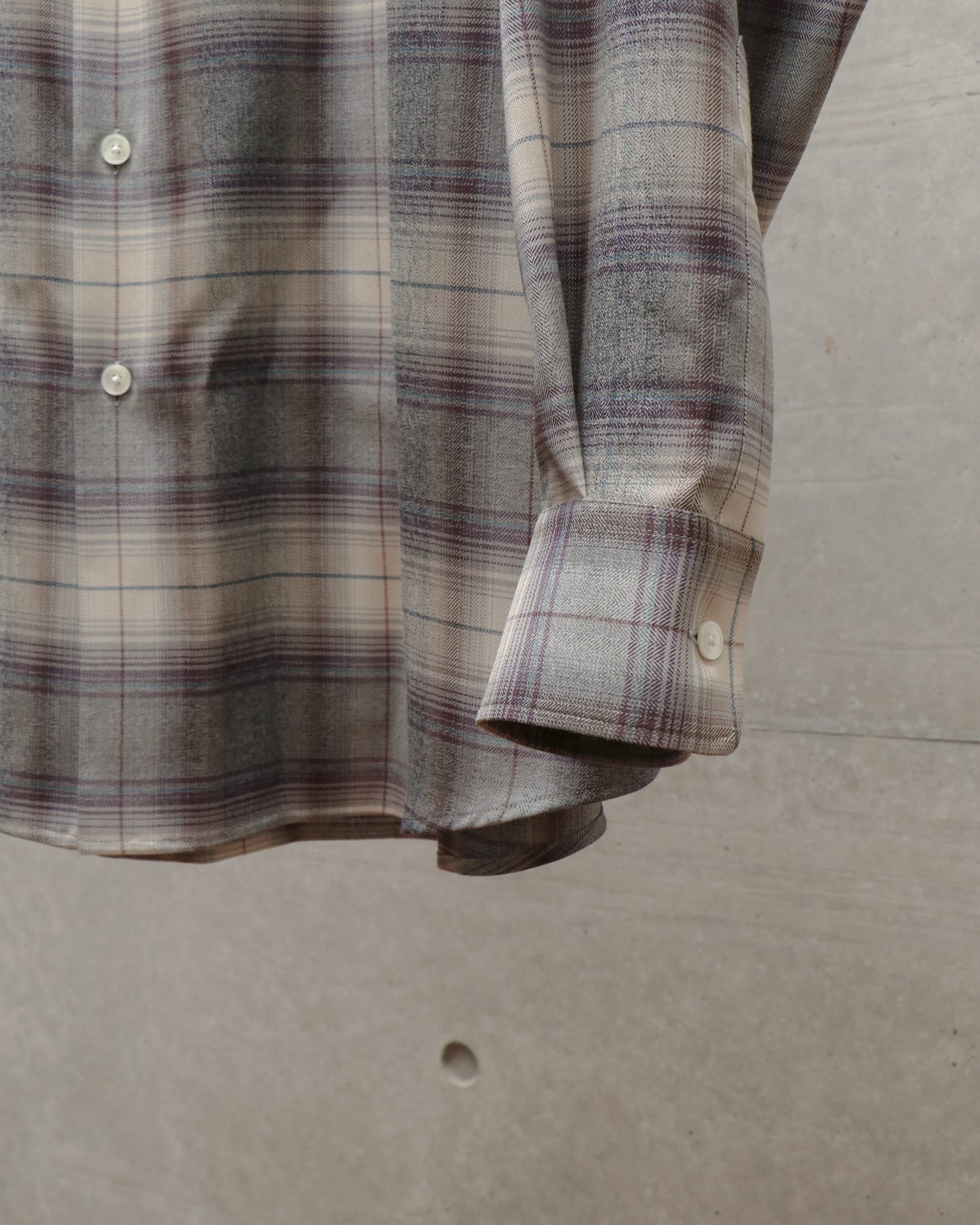 SUPER LIGHT WOOL CHECK SHIRT