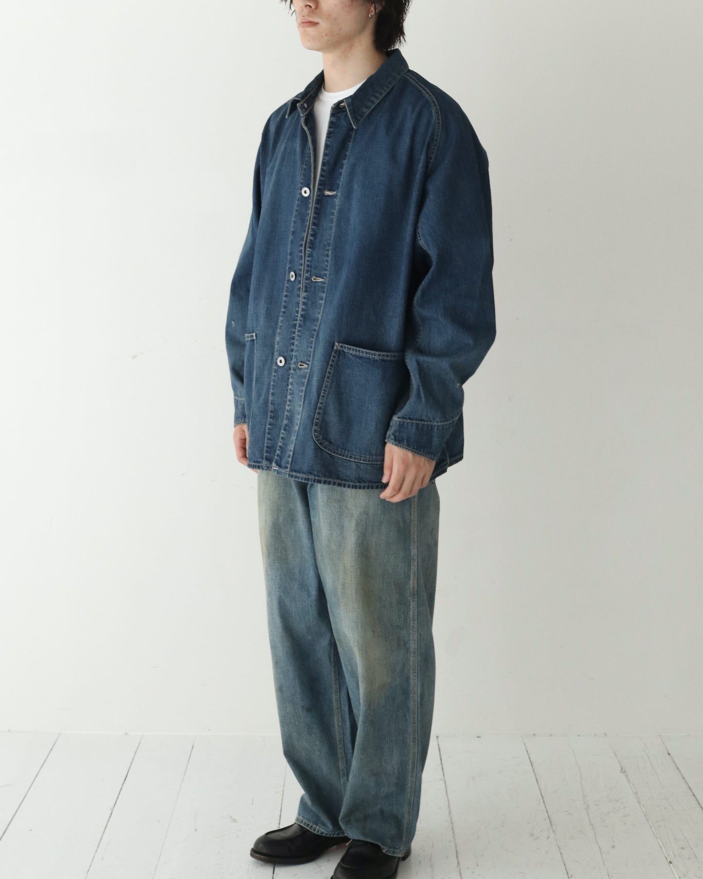 Denim Coverall Jacket INDIGO