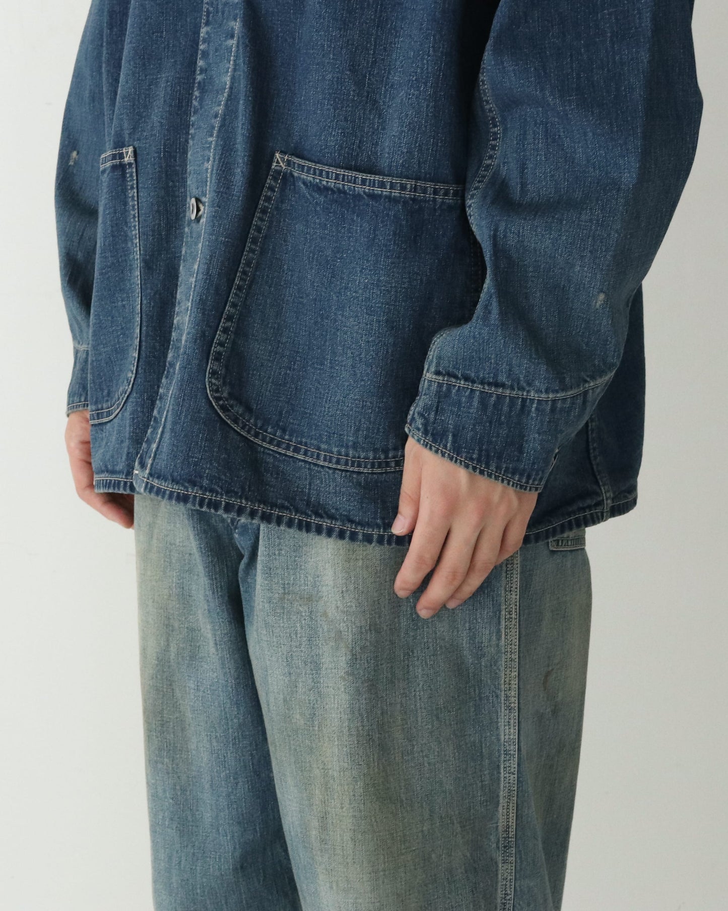 Denim Coverall Jacket INDIGO