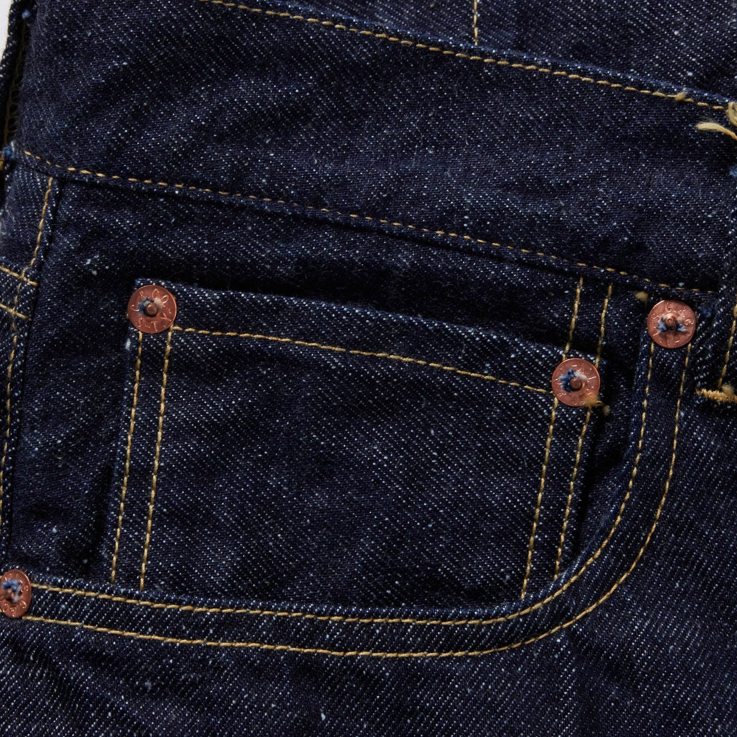 RECYCLED WASTE SUVIN COTTON YARN 11.5oz DENIM 5POCKET WIDE PANTS 42427