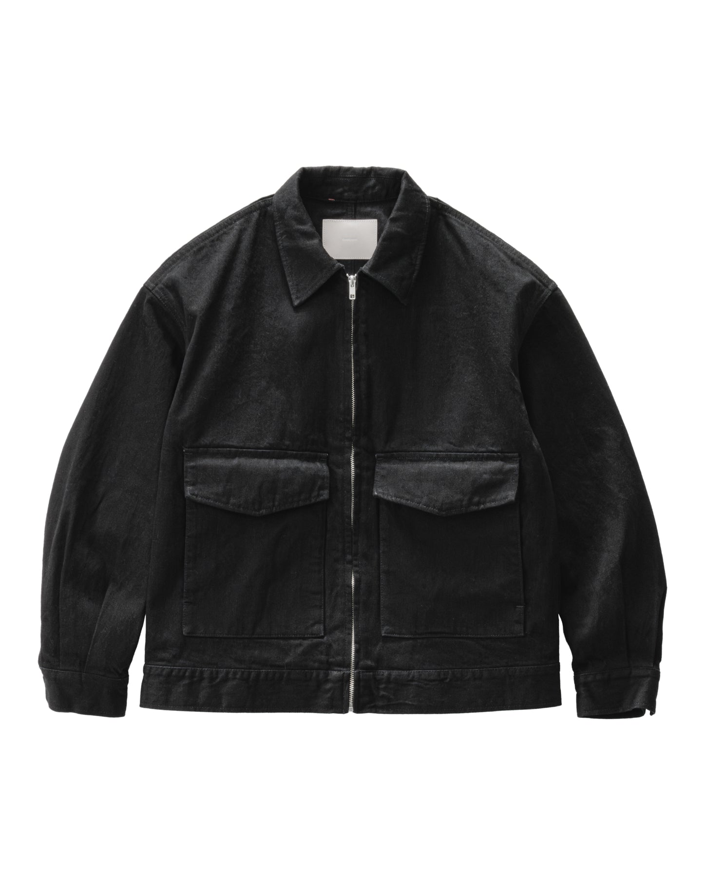Selvage Denim Zip Jacket BLACK_WASHED