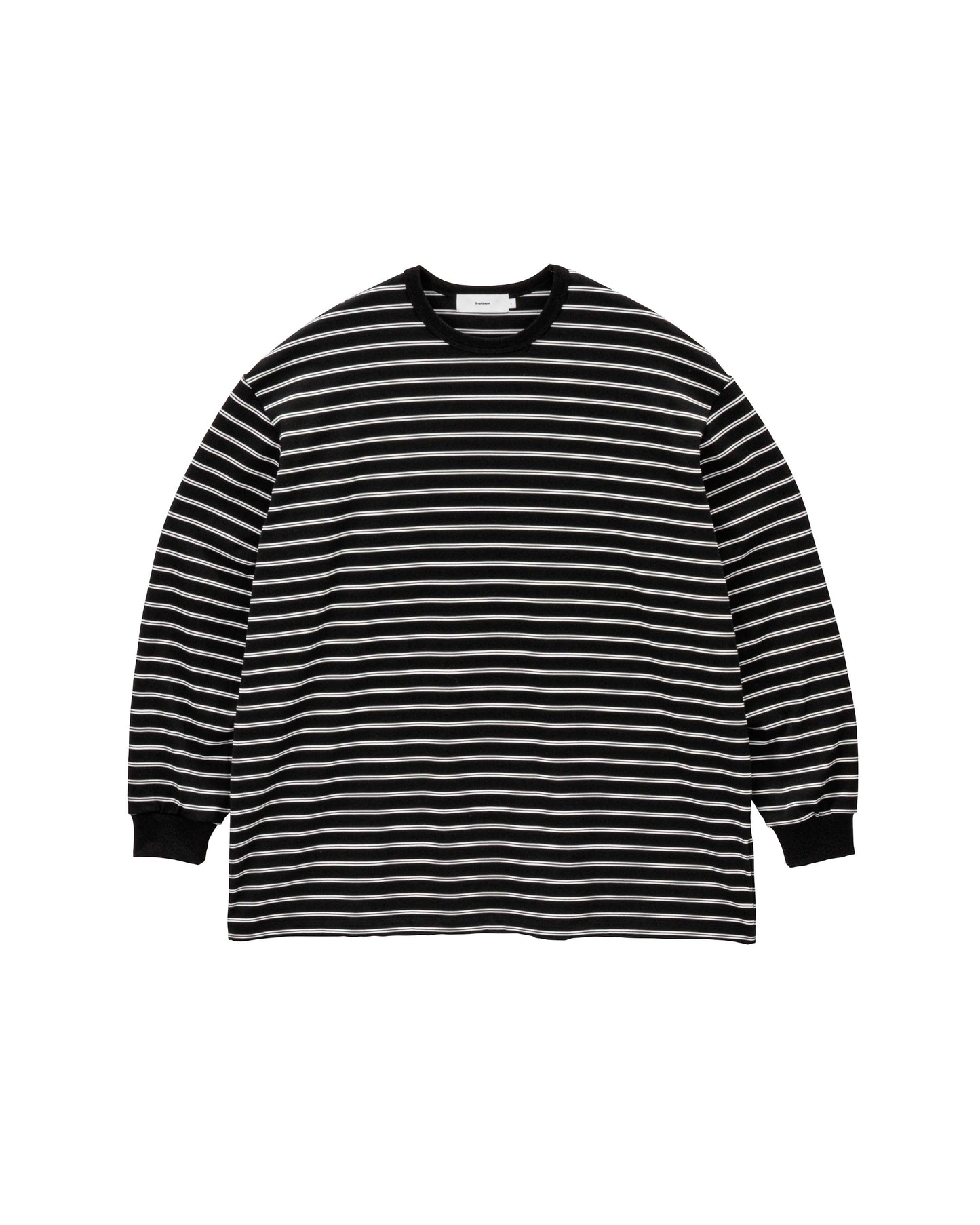 Tri Spun Border L/S Tee BLACK×WHITE