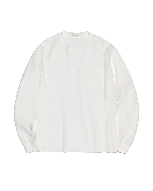 LS POCKET TEE SHIRT OFF/WHITE