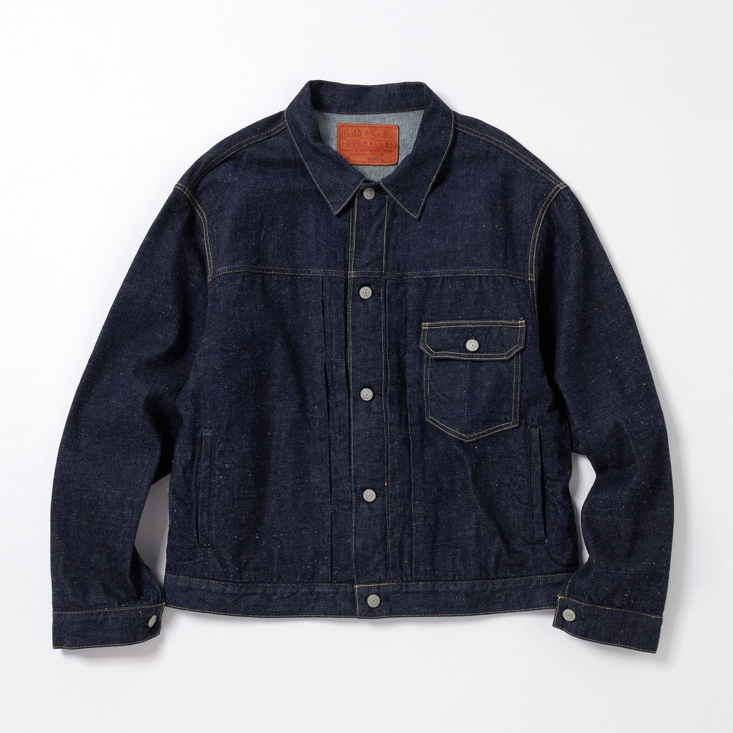 RECYCLED WASTE SUVIN COTTON YARN 11.5oz DENIM PLEATED BLOUSE 15470