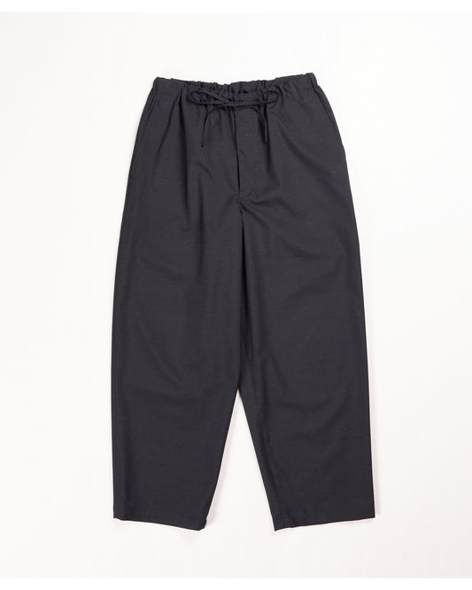 COCOON WIDE EASY PANTS CHAMBRAY BLACK