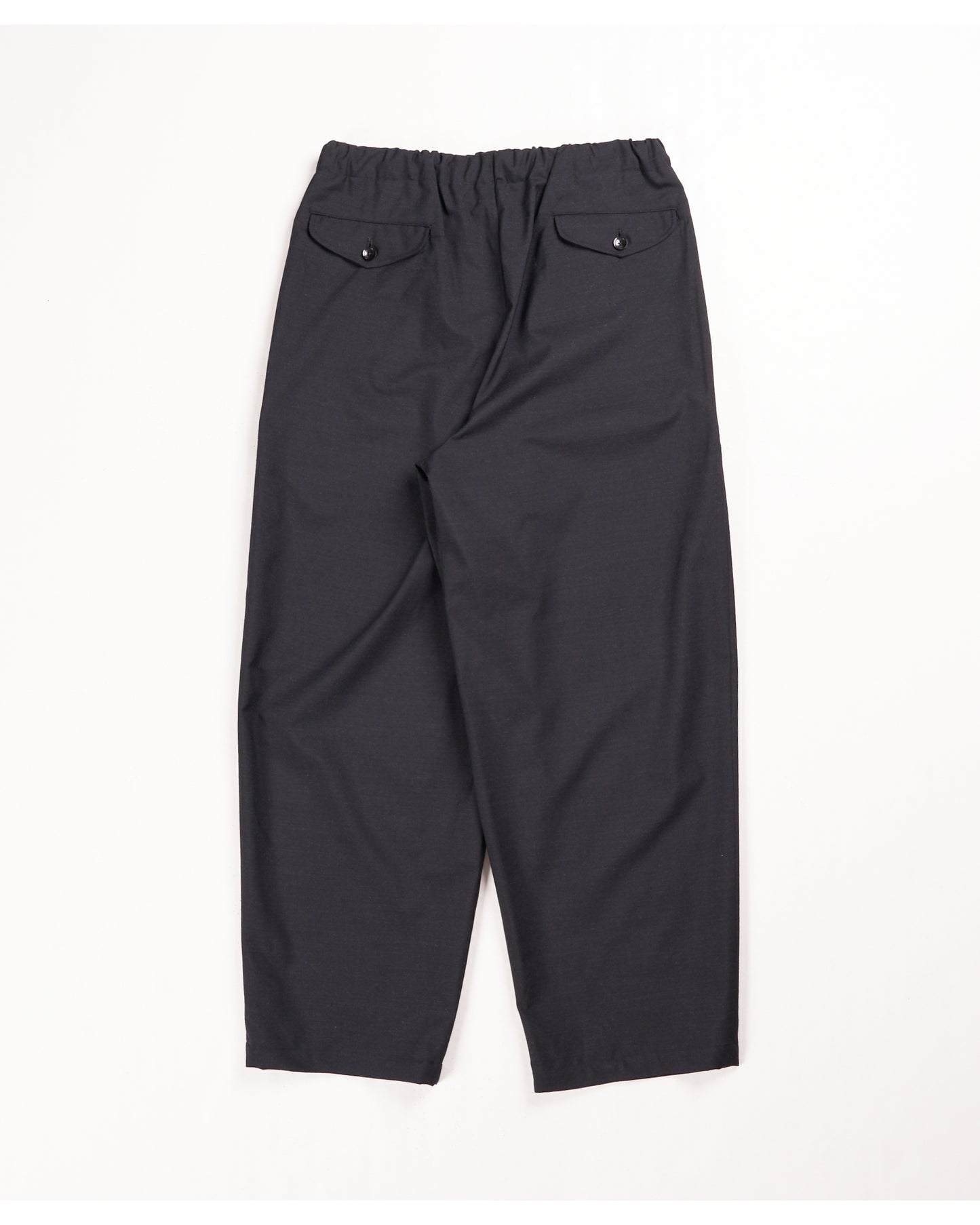 COCOON WIDE EASY PANTS CHAMBRAY BLACK