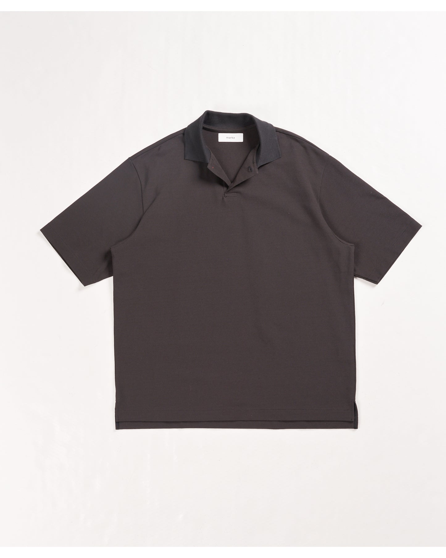 ONE BUTTON POLO S/S TEE INK BLACK