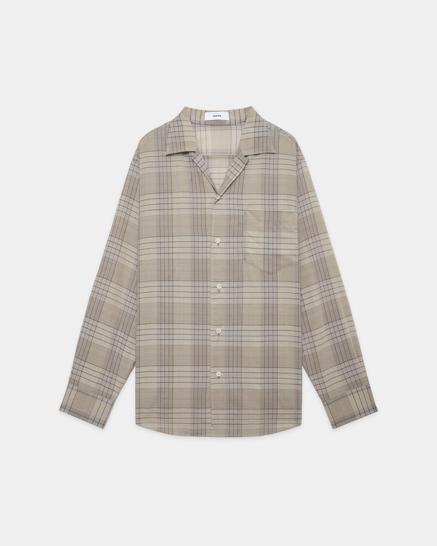 OPEN COLLAR L/S SHIRT
