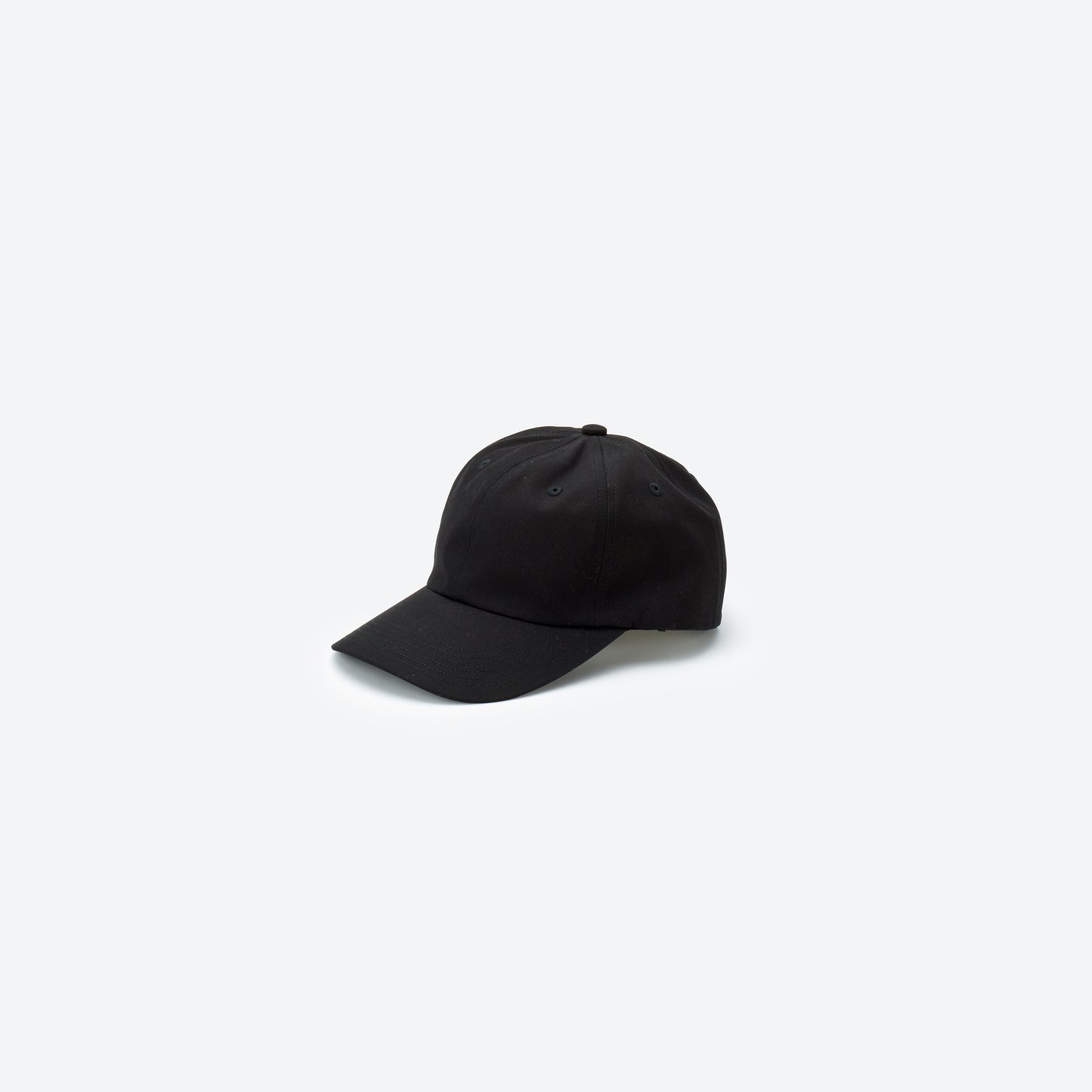 COTTON GABA 6PANEL CAP BLACK
