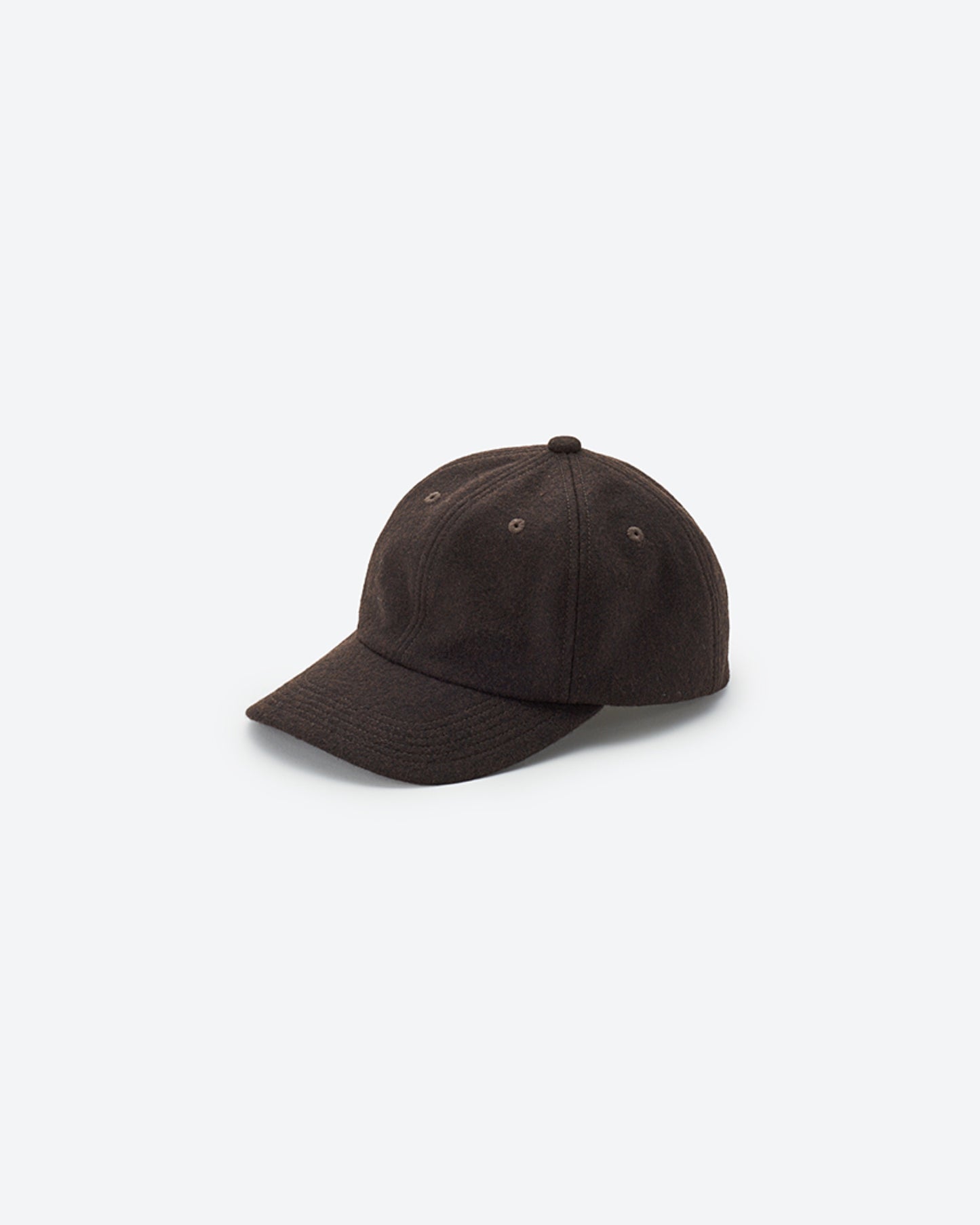 MELTON 6PANEL CAP D.BROWN