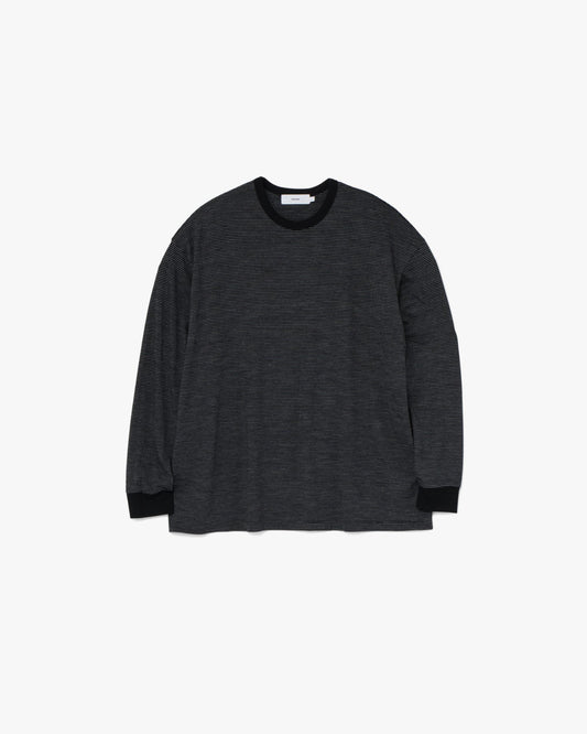 Narrow Border L/S Tee NAVY×GRY
