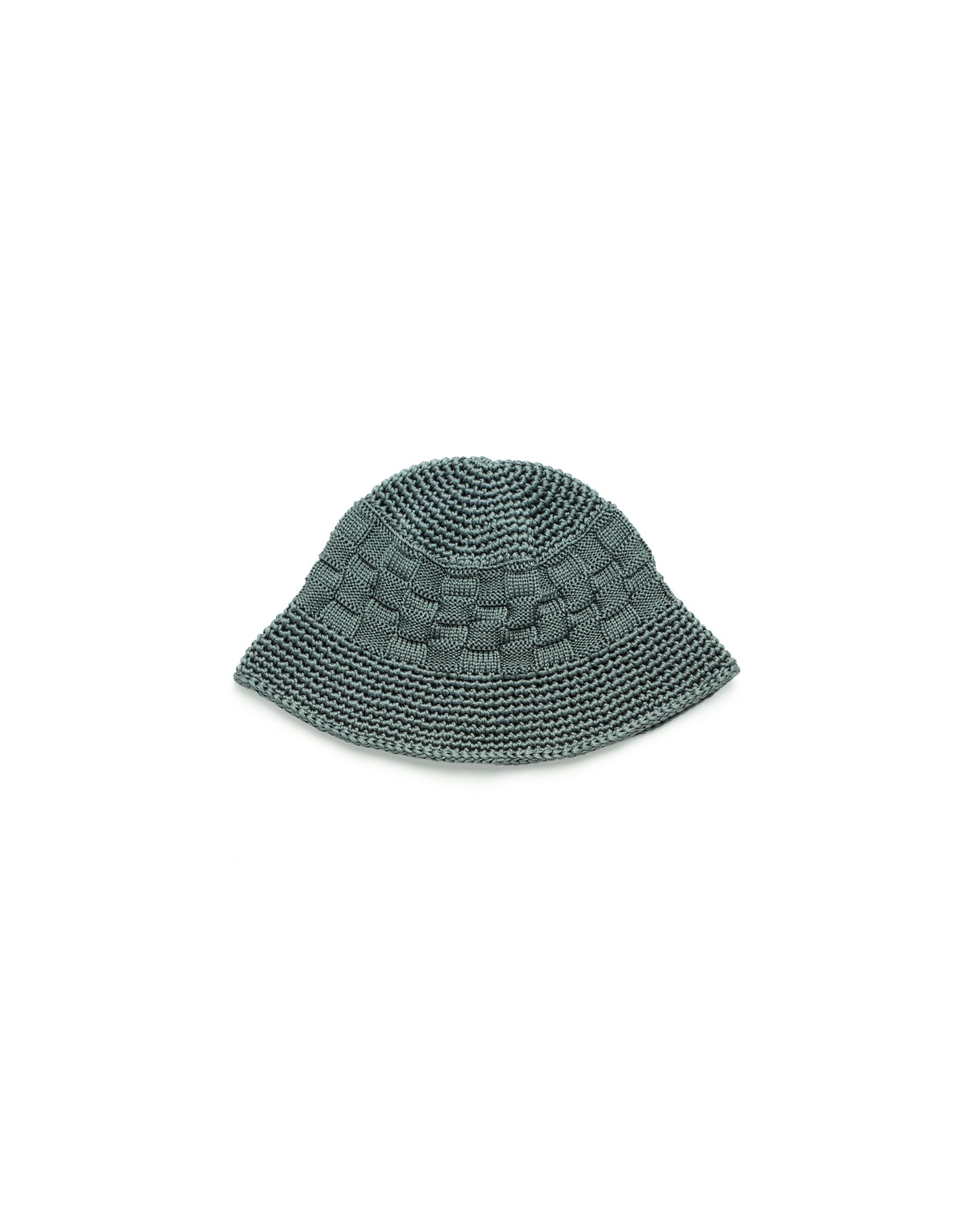 POLY KNIT BUCKET HAT (CHECKERBOAD) GRAY