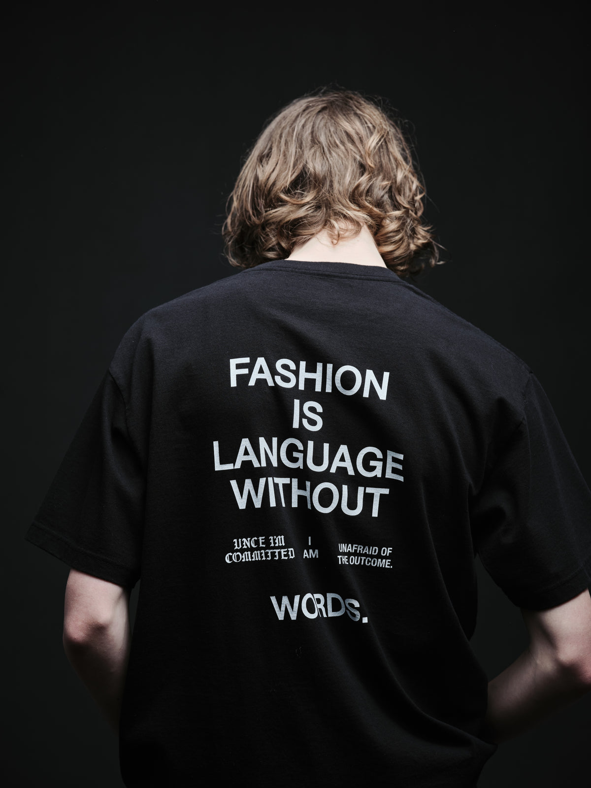 FASHION IS LANGUAGE Crewneck Pocket Tee
