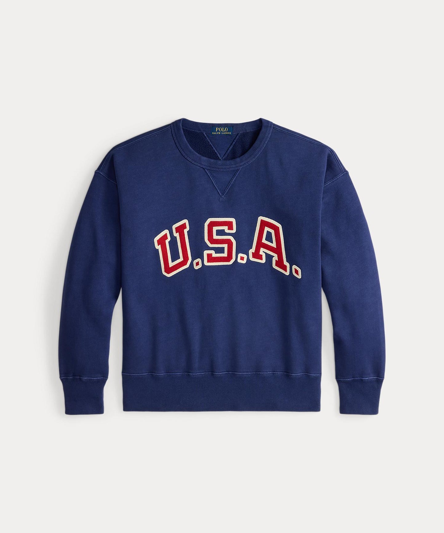 VINTAGE FIT GARMENT DYE NOVELTY USA CREW NECK SWEAT