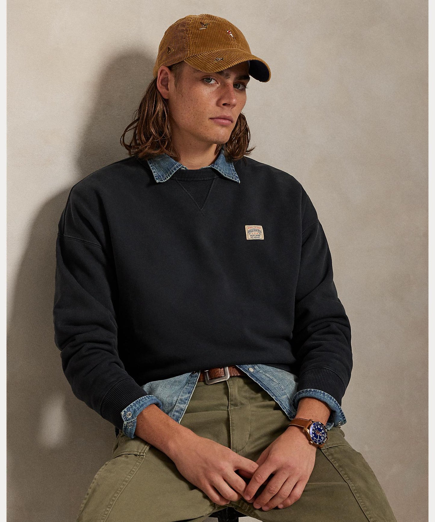 Garment-Dyed Heavyweight Loopback Crewneck Sweatshirt