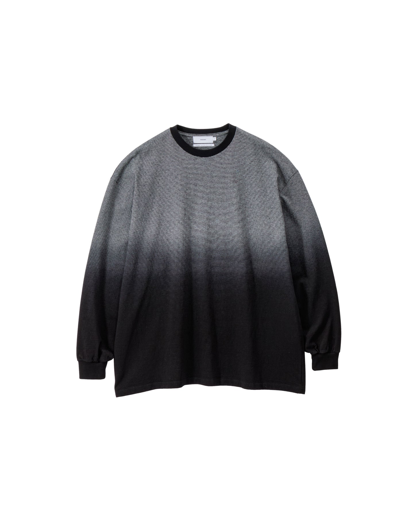 Gradient Border L/S Tee BLACK