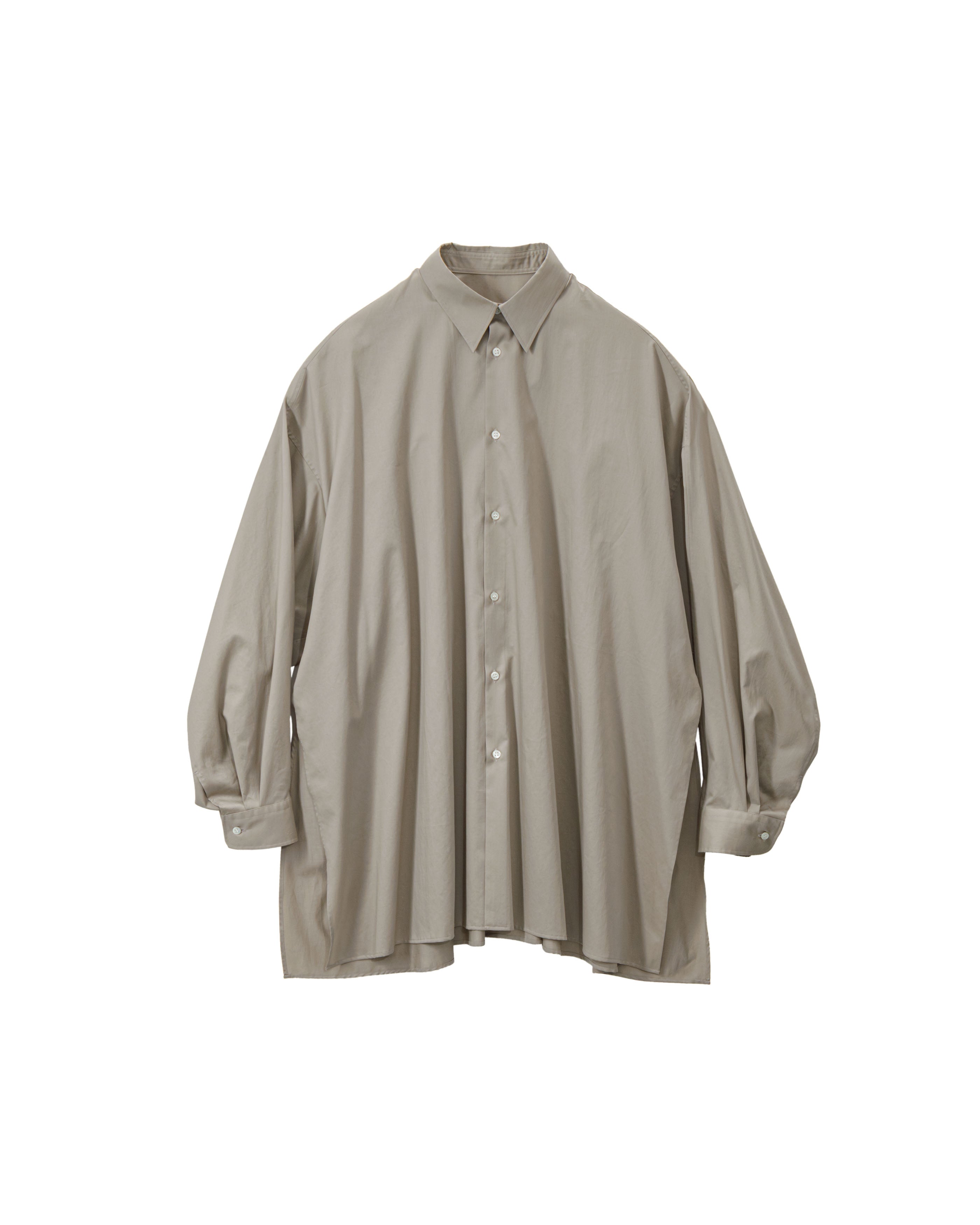 Silicon Poplin Deep Slit Regular Collar Shirt – TIME AFTER TIME