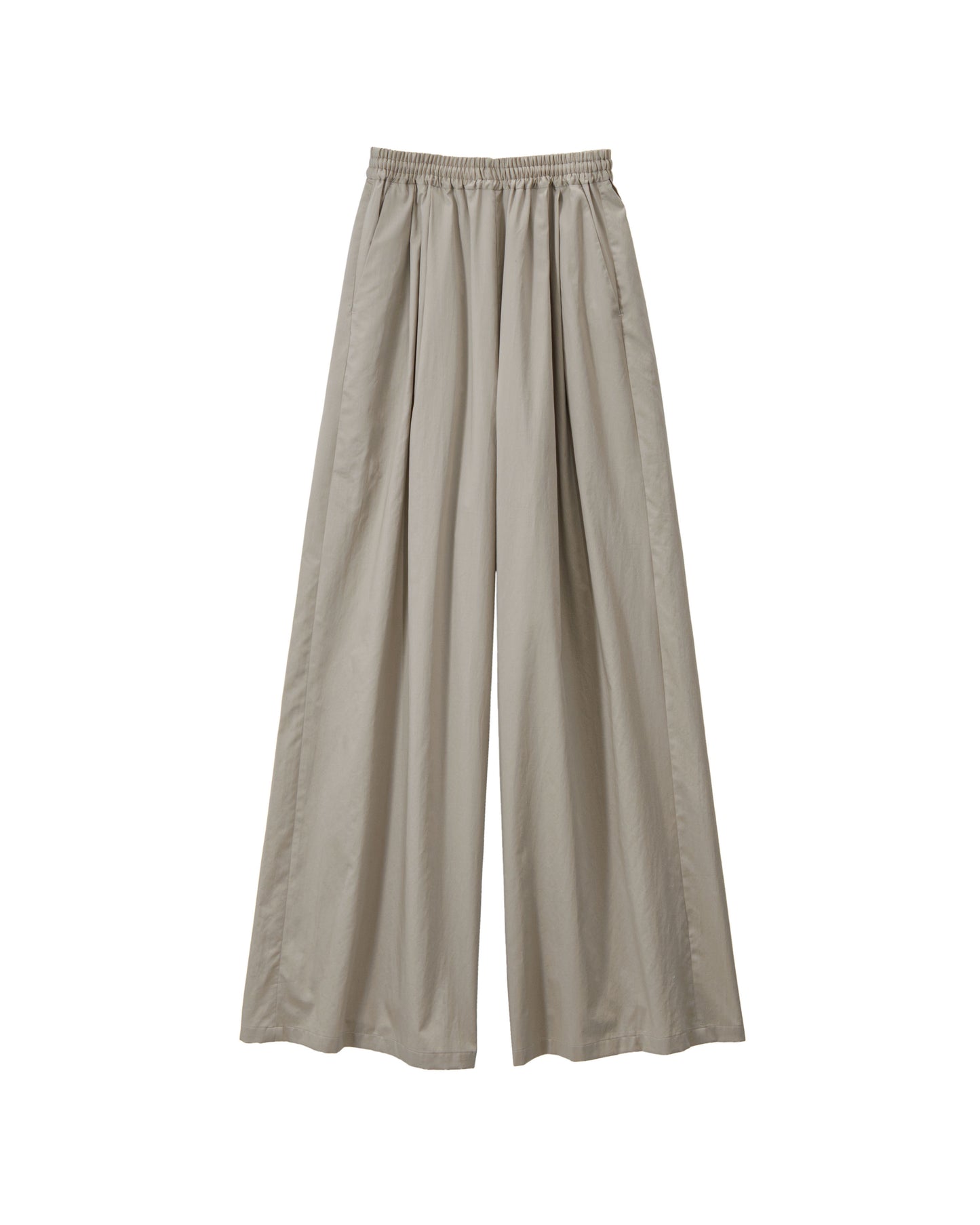 Silicon Poplin Two Tuck Easy Wide Pants