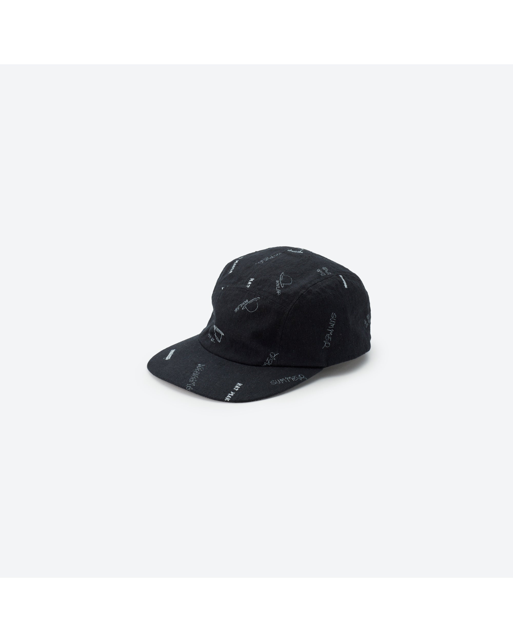 LINEN COTTON PRINTED JET CAP BLACK – TIME AFTER TIME