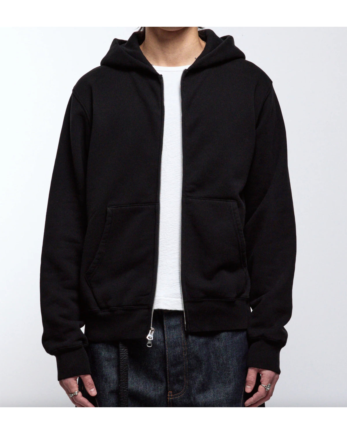 DARTED ZIP HOODIE