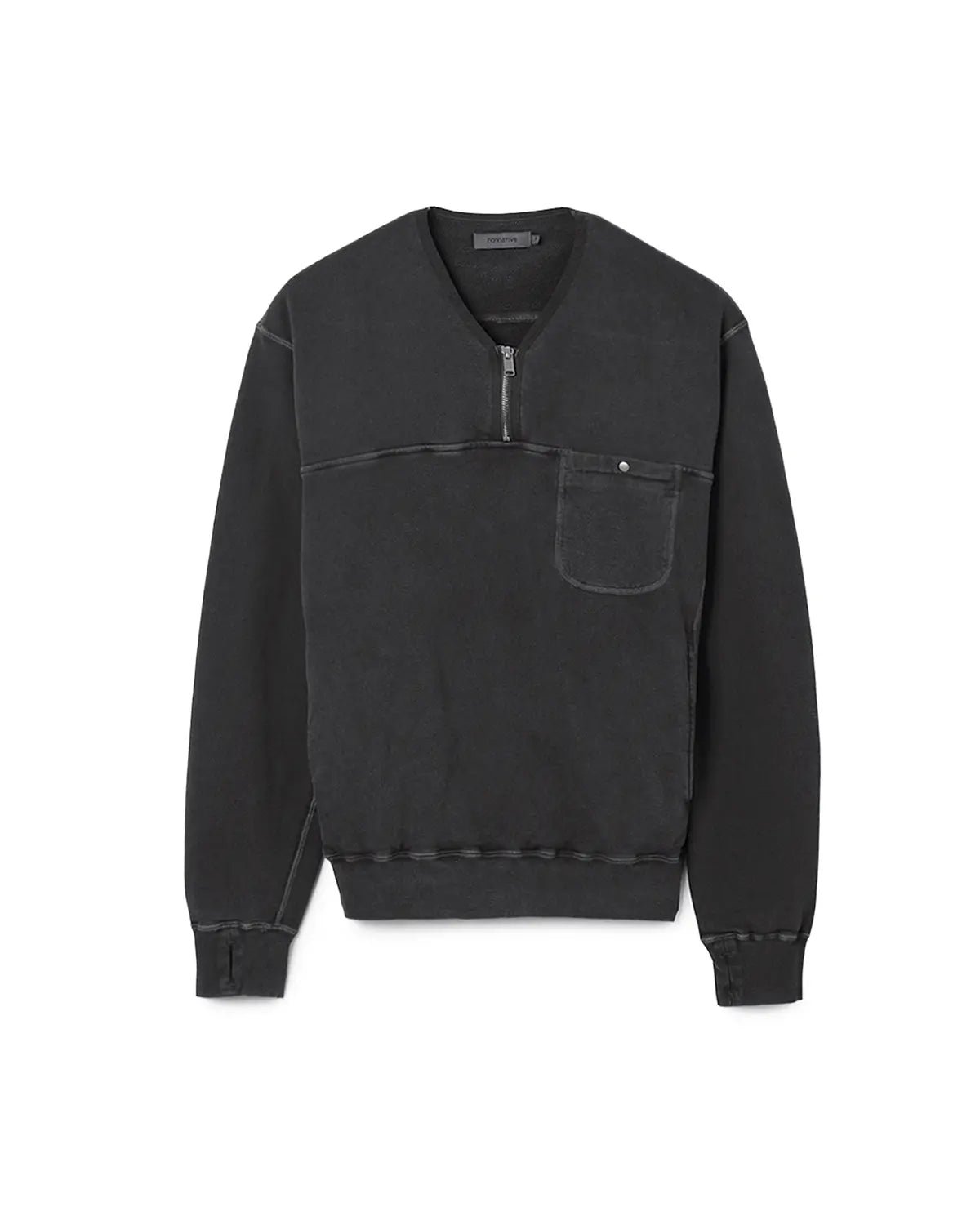 HIKER HALF ZIP PULLOVER COTTON SWEAT PIGMENT DYE