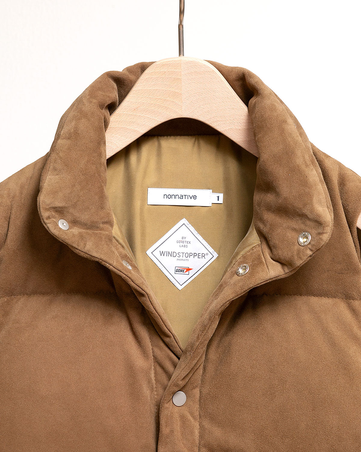 EXPLORER DOWN VEST SHEEP LEATHER WITH WINDSTOPPER®