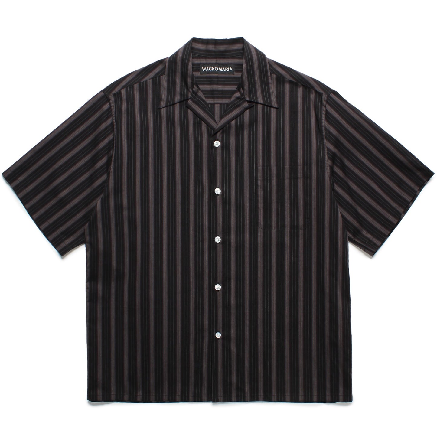 STRIPED OPEN COLLAR SHIRT S/S ( TYPE-2 )