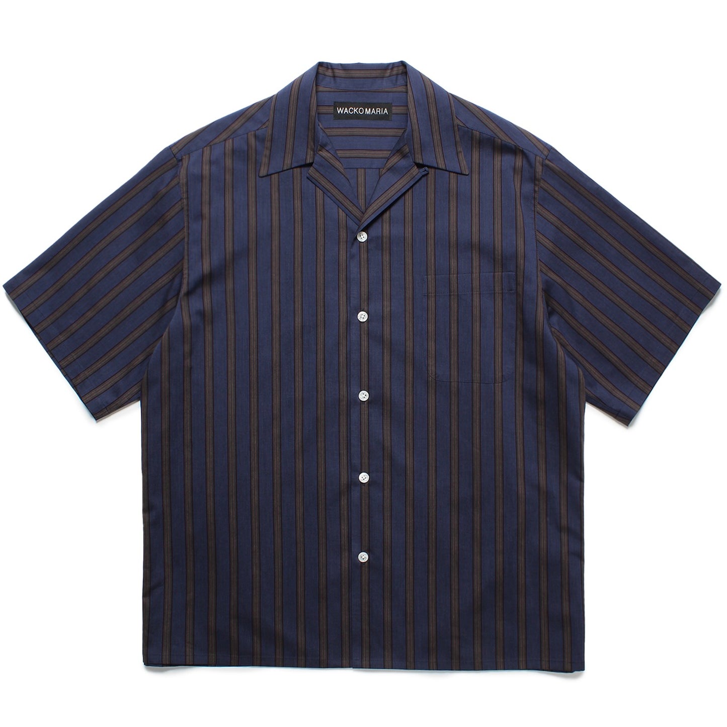 STRIPED OPEN COLLAR SHIRT S/S ( TYPE-2 )