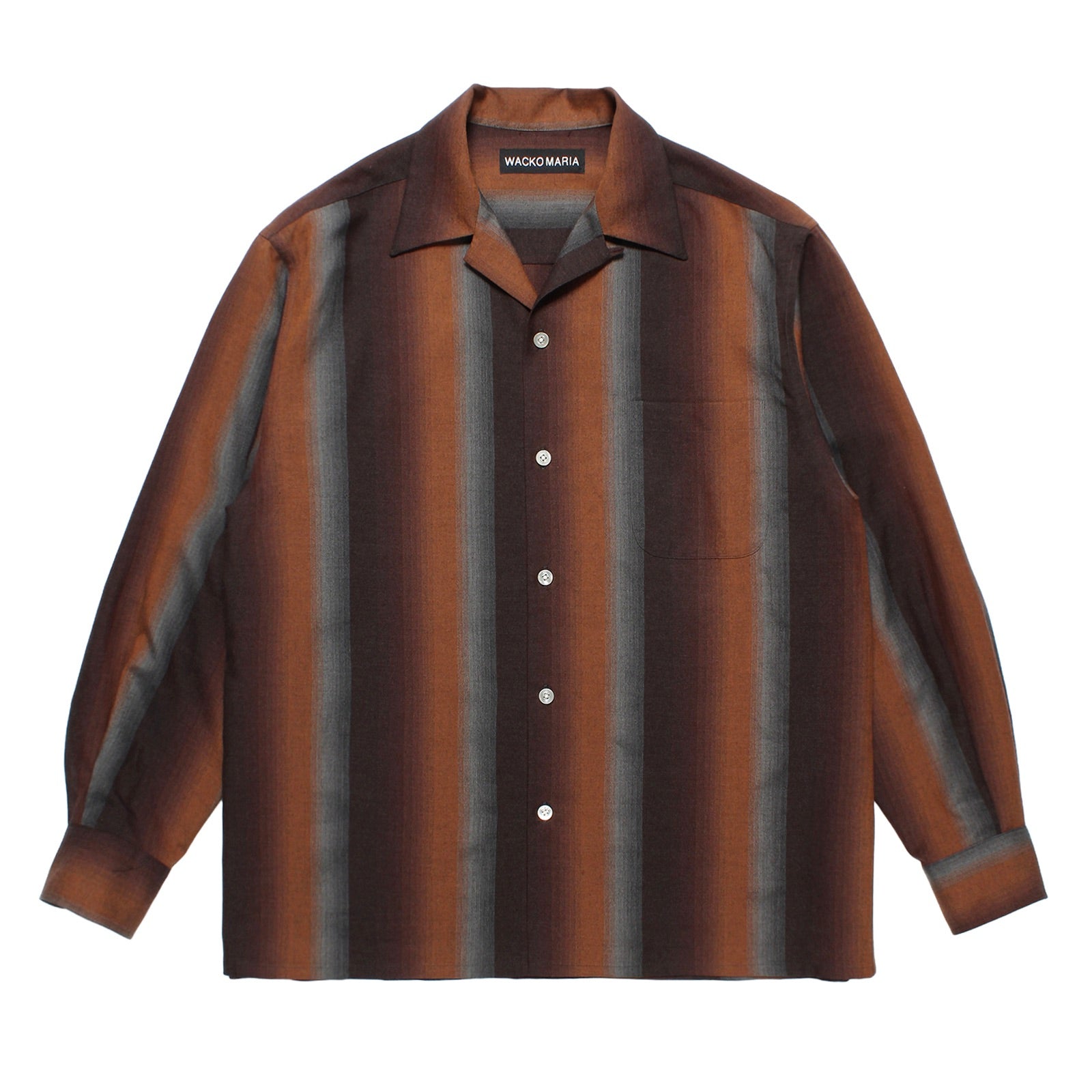 STRIPED OPEN COLLAR SHIRT L/S – TIME AFTER TIME