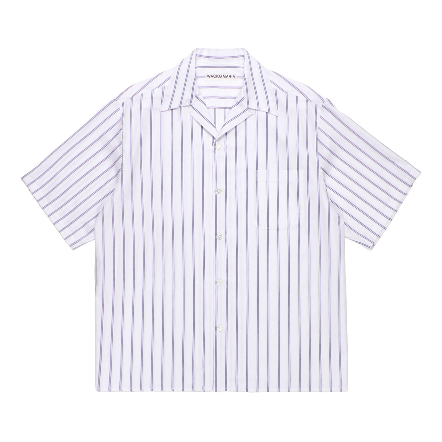 STRIPED OPEN COLLAR SHIRT S/S ( TYPE-2 )