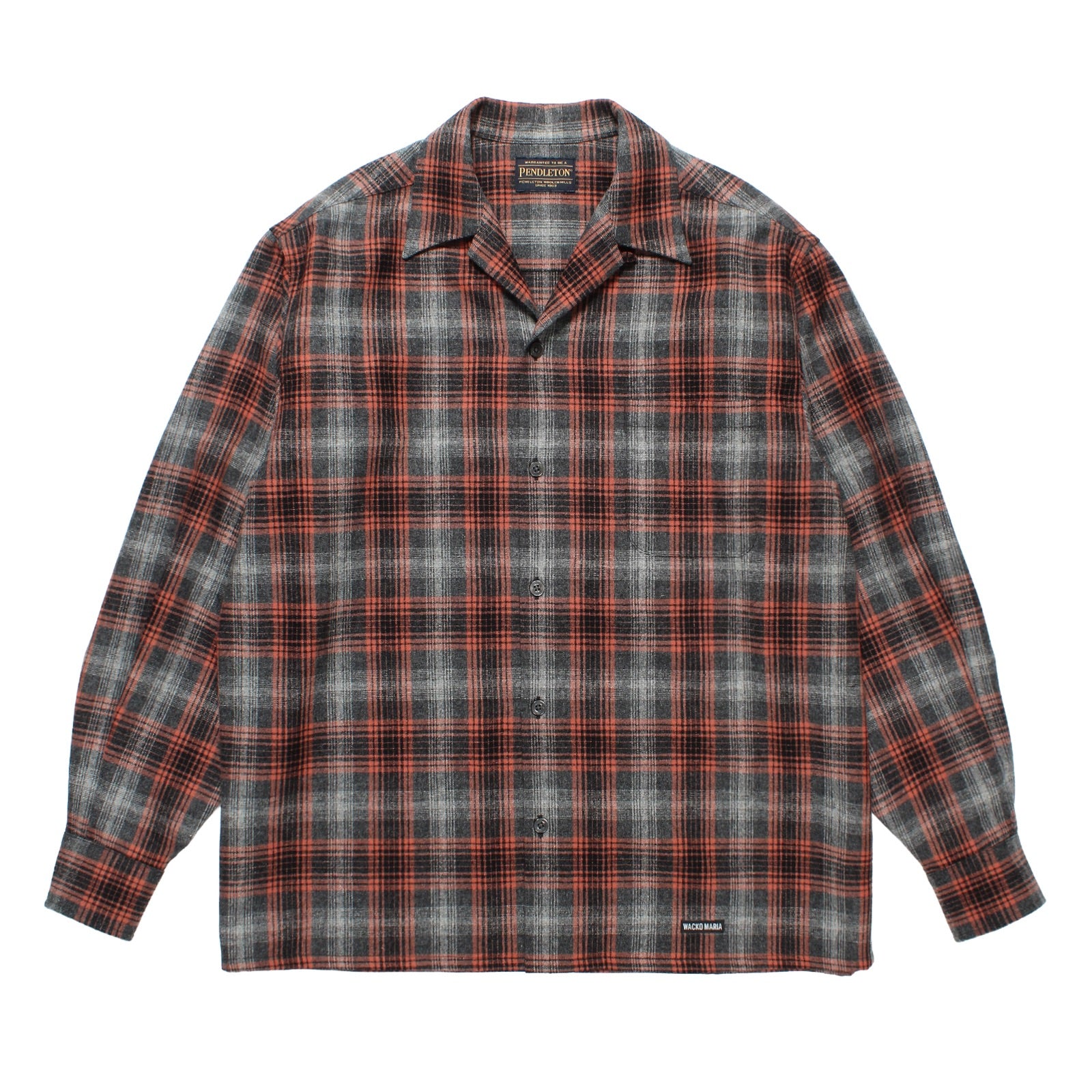 WOOL OMBRE CHECK OPEN COLLAR SHIRT L/S ( TYPE-2 ) – TIME AFTER TIME