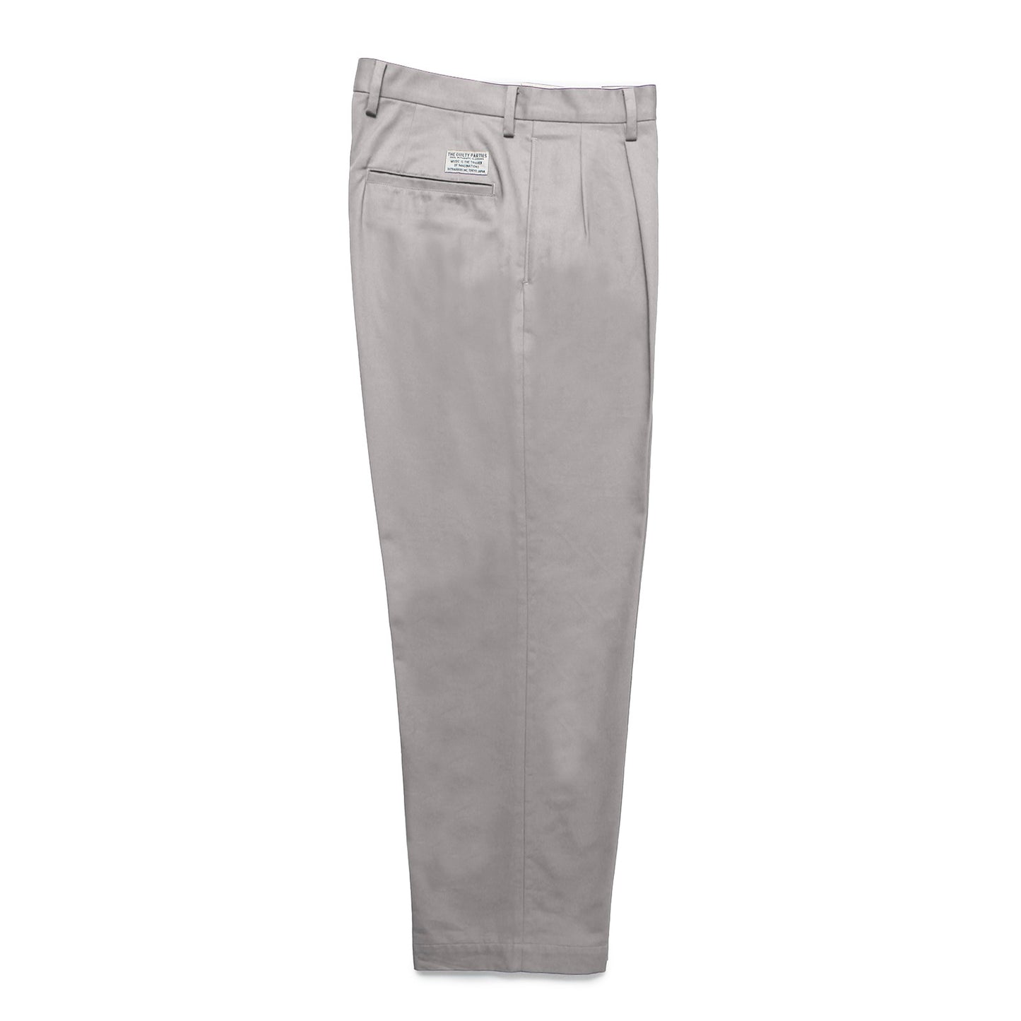 DOUBLE PLEATED CHINO TROUSERS
