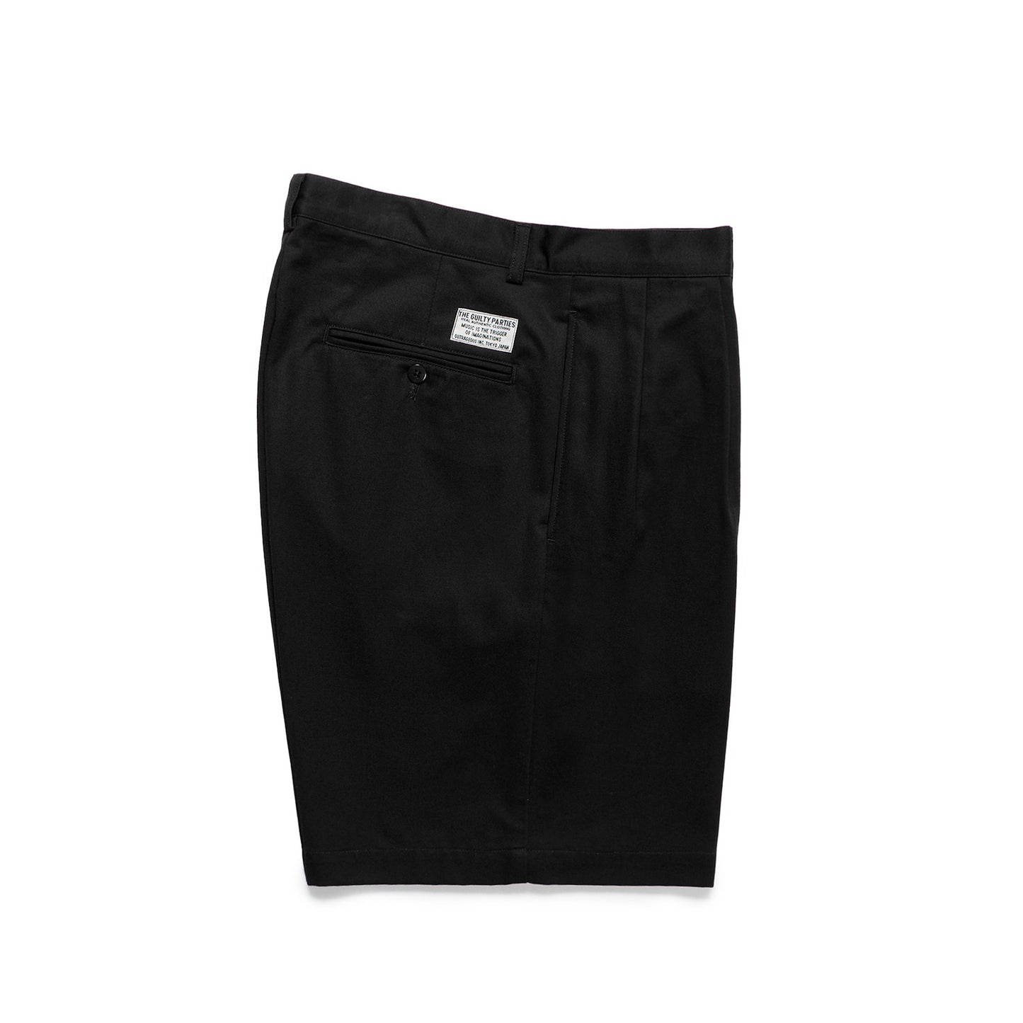 DOUBLE PLEATED CHINO SHORT TROUSERS