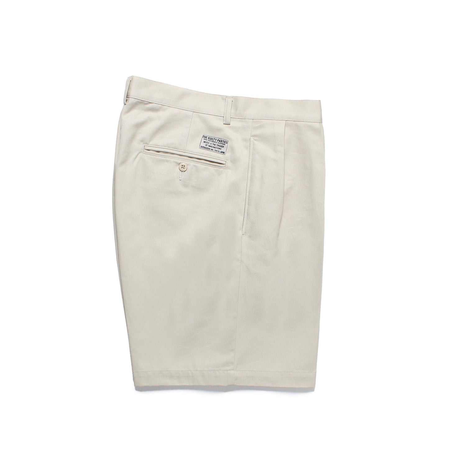 DOUBLE PLEATED CHINO SHORT TROUSERS