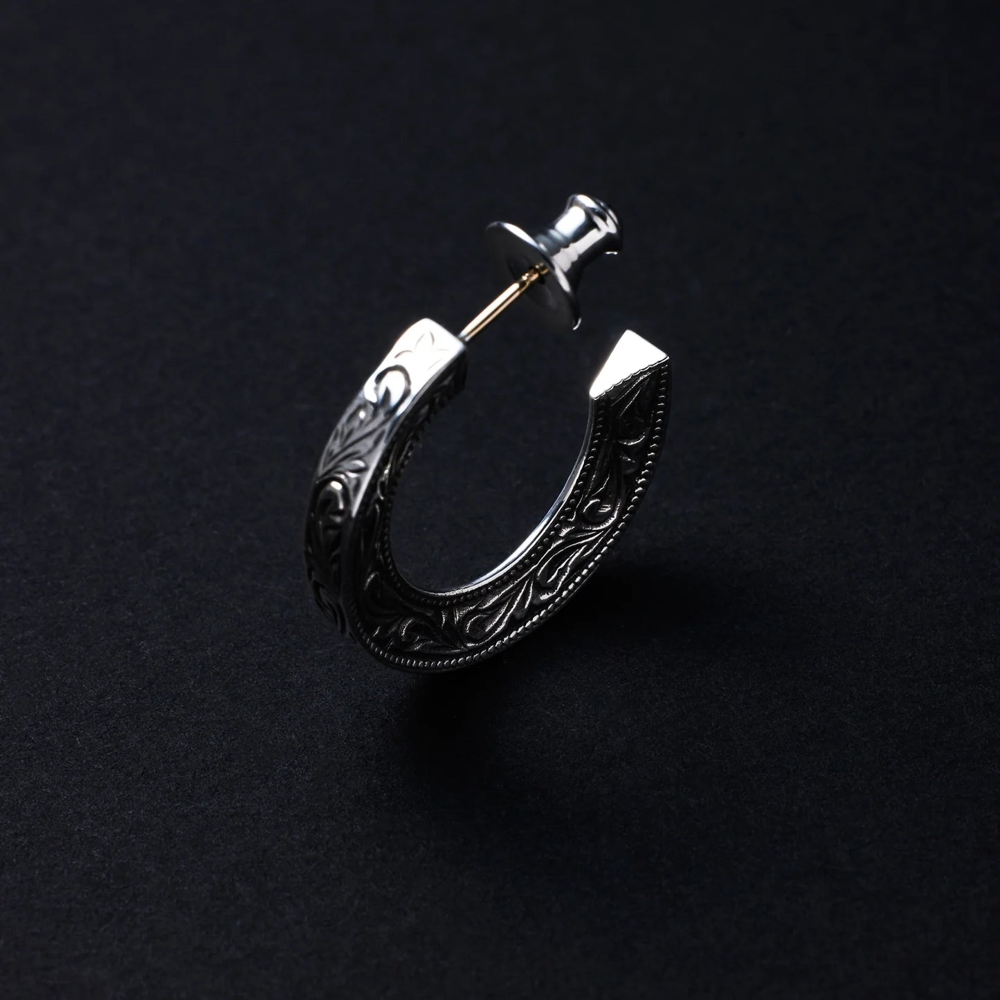 Engraved Triangle Earring (Single)