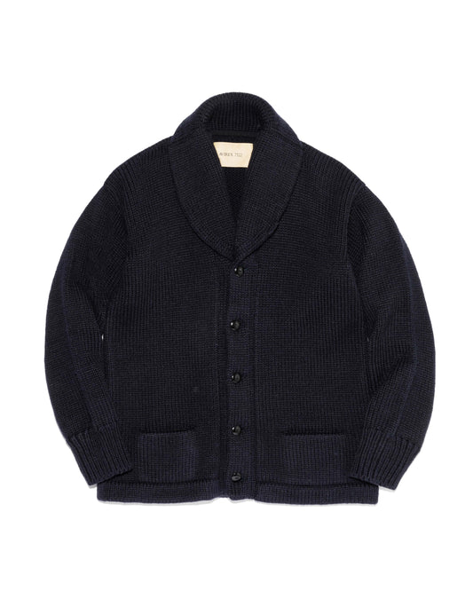 SHAWL COLLAR CARDIGAN NAVY