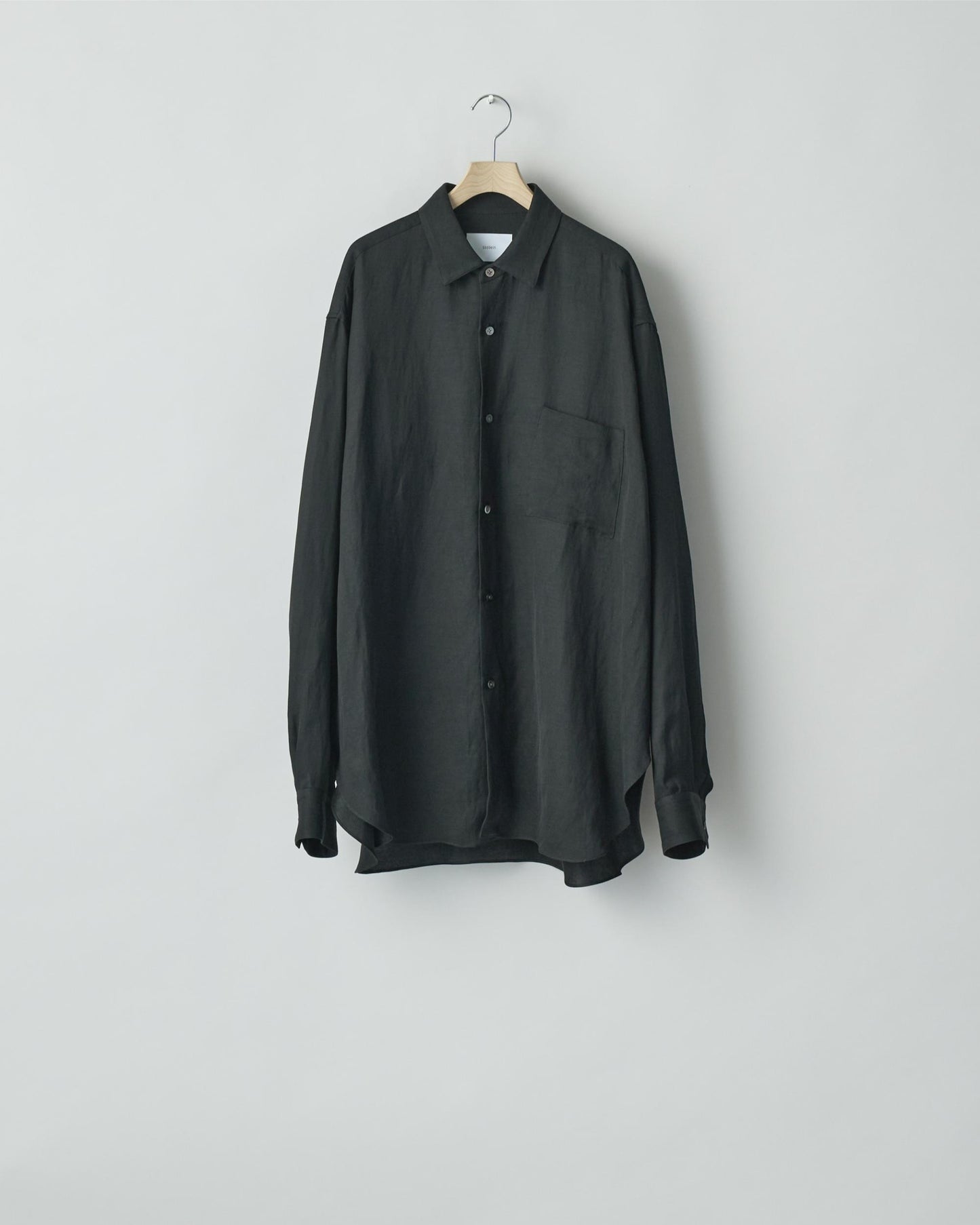 VIS/LI TWILL OVERSIZED LS SHIRT  BLACK